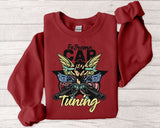 Crewneck Sweatshirt — "Extreme Cap Tuning" Vintage Car Engine Graphic