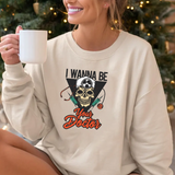 Doctor Skull Sweatshirt — "I Wanna Be Your Doctor" Medical Graphic Crewneck