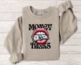 Money Talks Crewneck Sweatshirt — Retro Lips & Dollar Graphic Streetwear