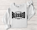 Blessed Crewneck Sweatshirt – Minimal Halo Graphic, Casual Faith Apparel