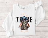 Crewneck Sweatshirt — "I'll Be There For You" Skeleton Cowboy Graphic