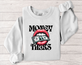 Money Talks Crewneck Sweatshirt — Retro Lips & Dollar Graphic Streetwear