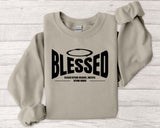 Blessed Crewneck Sweatshirt – Minimal Halo Graphic, Casual Faith Apparel