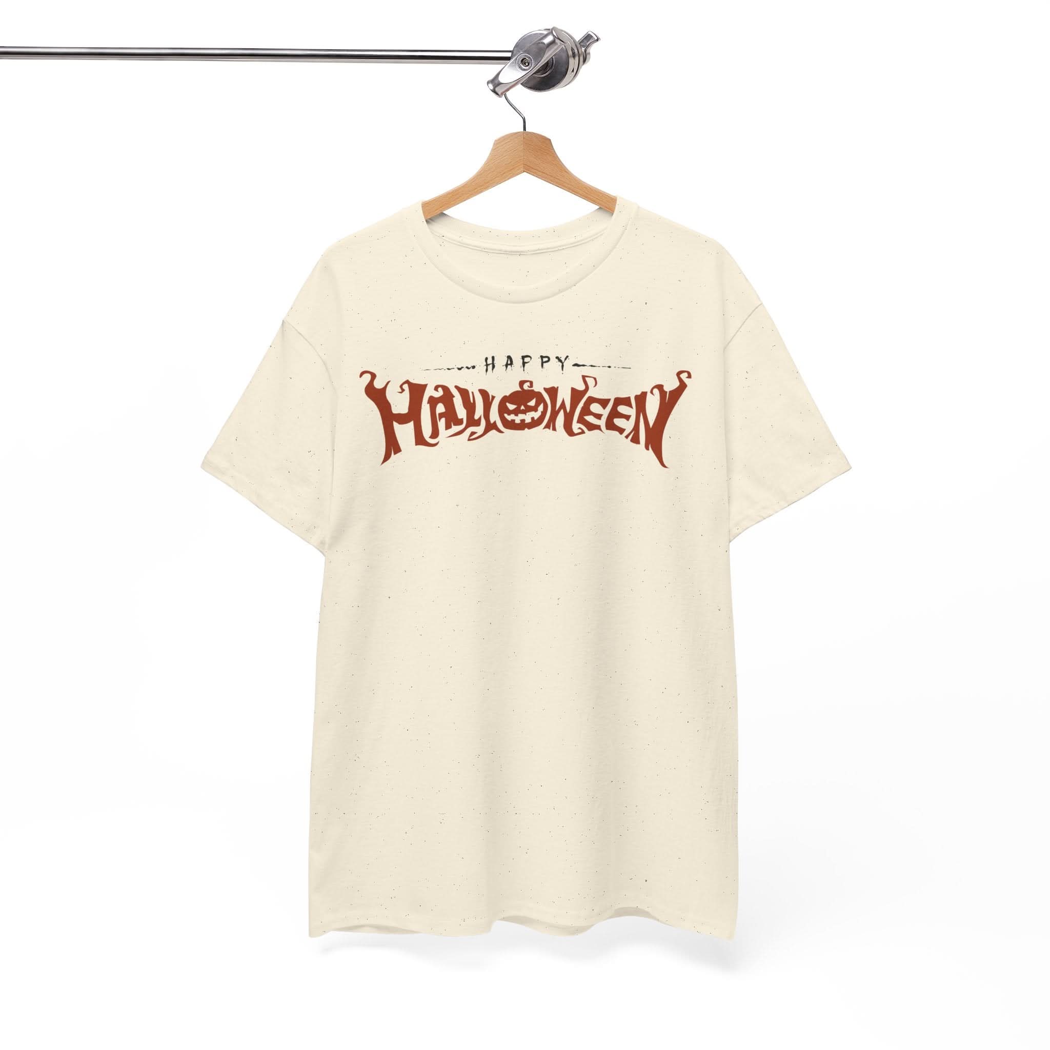 Happy Halloween Unisex Heavy Cotton Tee, Spooky Shirt, Fall Fashion, Pumpkin Tee, Halloween Costume, Gift for Halloween Lovers