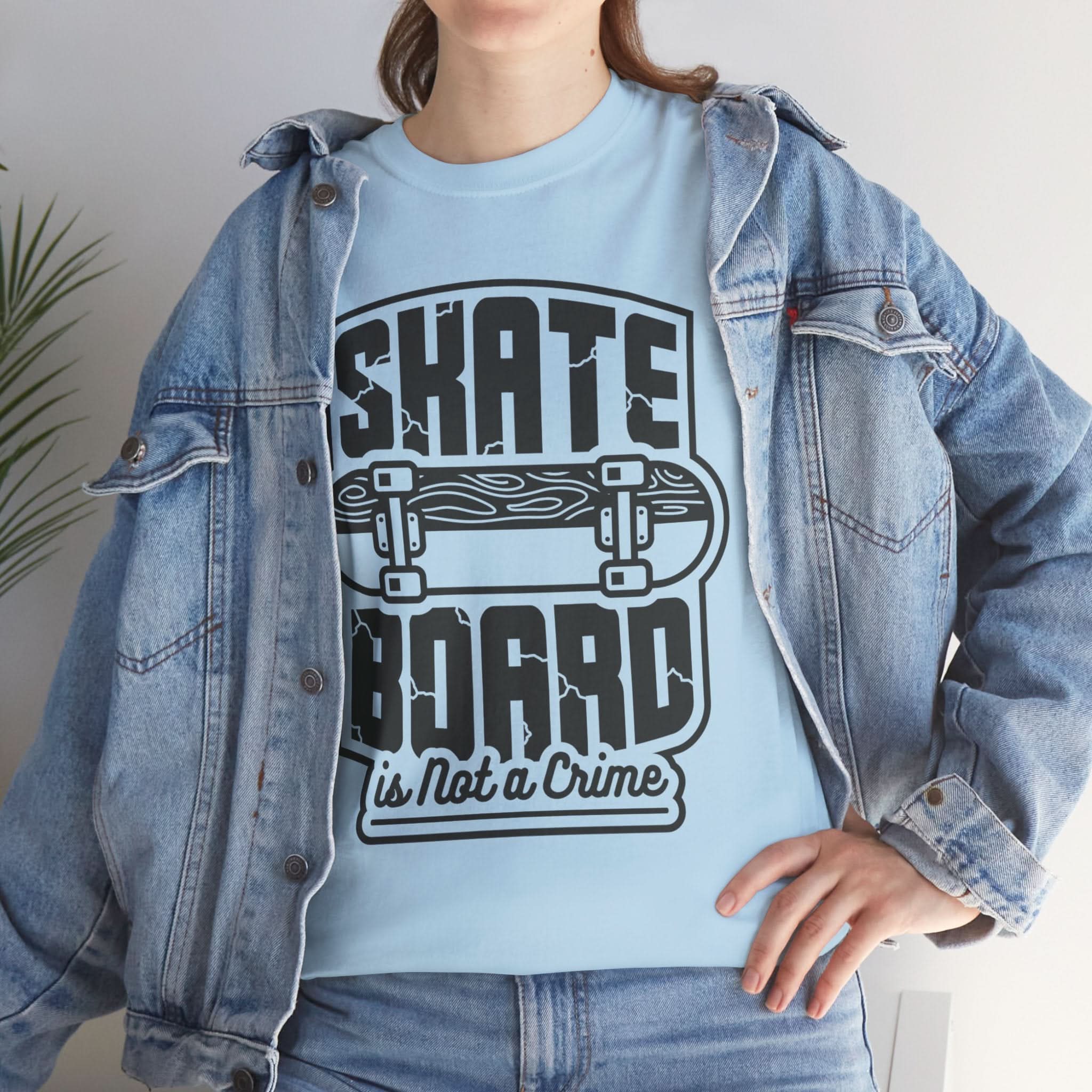 Skateboard Enthusiast Tee, Unisex Heavy Cotton Tee with Skateboard Design, Perfect for Skaters, Casual Wear, Gift for Skateboarding Lovers