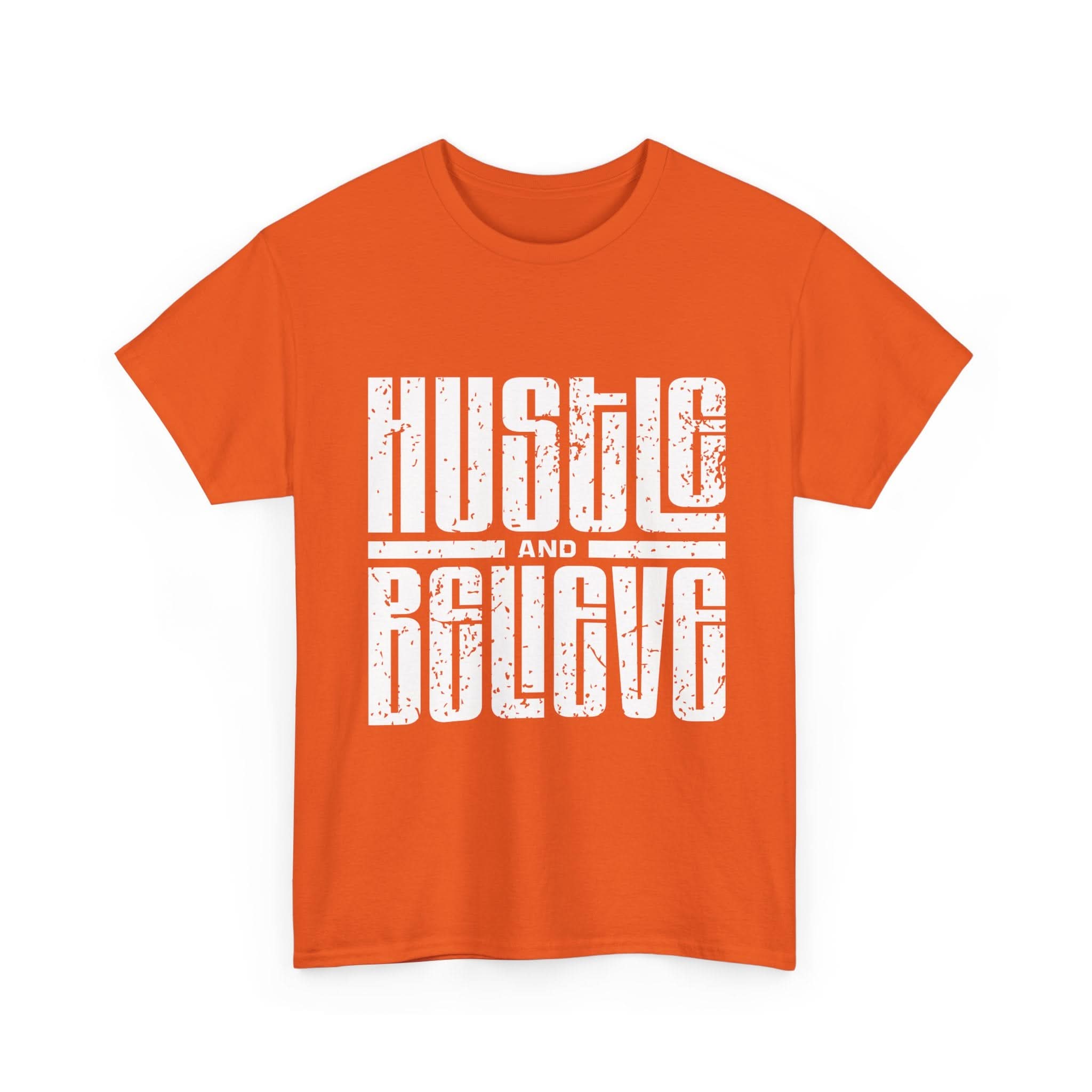 Hustle and Believe Tee - Motivational Unisex Cotton T-Shirt, Gift for Entrepreneurs, Inspirational Apparel, Everyday Wear, Fitness Top