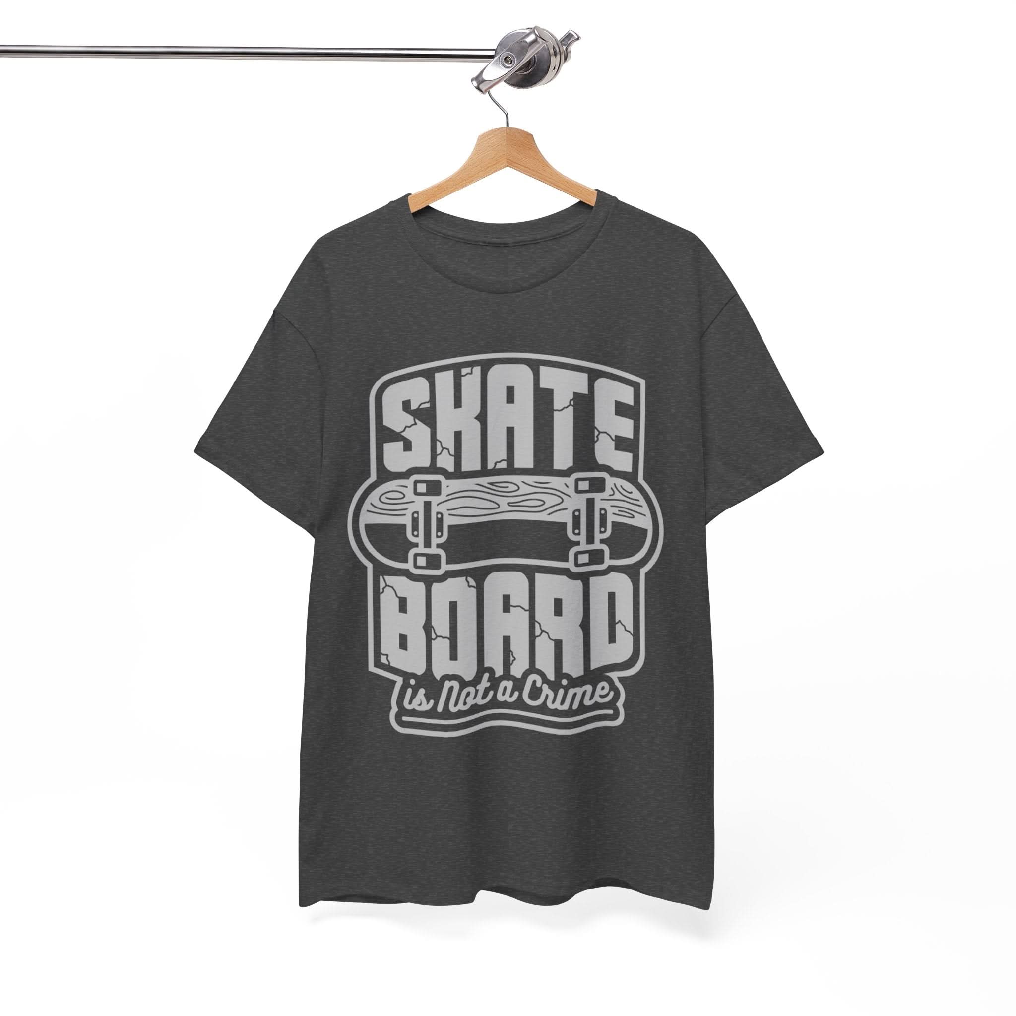 Skateboard Enthusiast Tee, Unisex Heavy Cotton Tee with Skateboard Design, Perfect for Skaters, Casual Wear, Gift for Skateboarding Lovers