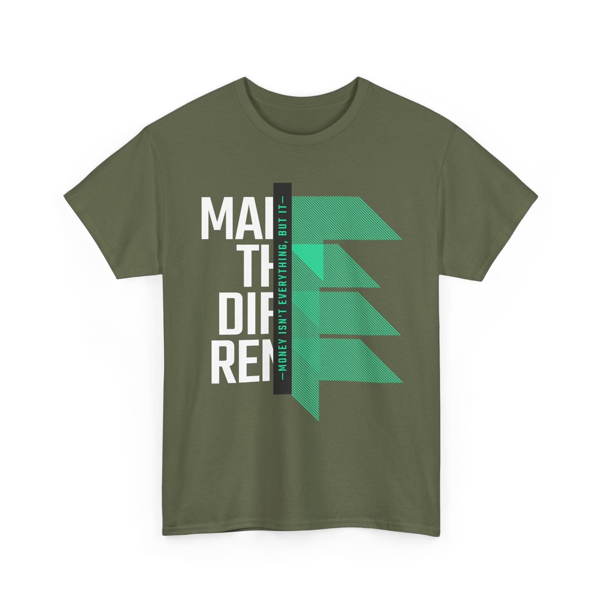 Make the Difference Unisex Heavy Cotton Tee, Motivational Shirt, Casual Wear, Gift Idea, Inspirational Apparel