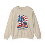 Sweatshirt - "America 1776 Land of the Free" Patriotic Statue of Liberty Crewneck