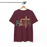 Faith Cross T‑Shirt — Rustic Inspirational Christian Tee