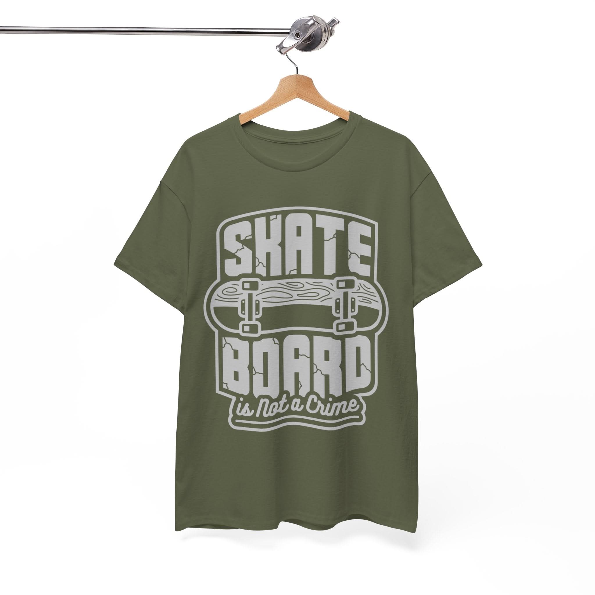 Skateboard Enthusiast Tee, Unisex Heavy Cotton Tee with Skateboard Design, Perfect for Skaters, Casual Wear, Gift for Skateboarding Lovers