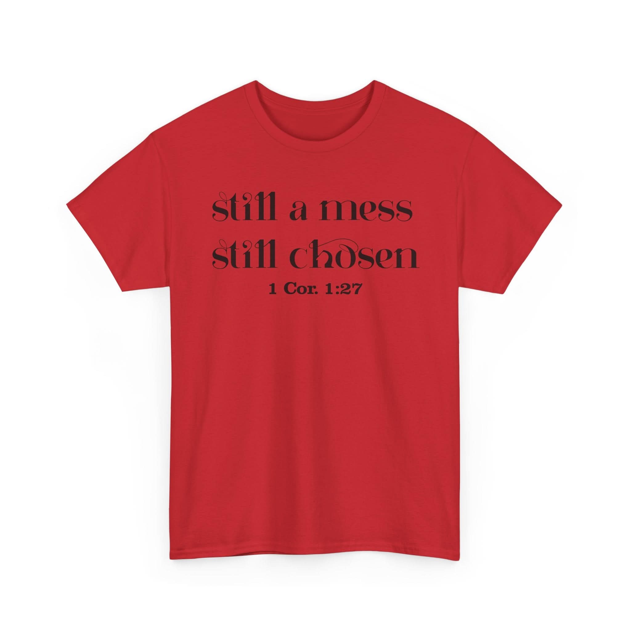 Faith-Inspired Unisex Heavy Cotton Tee, Inspirational Quote Shirt, Christian Apparel, Gift for Believers, Everyday Wear, Bible Verse Tee
