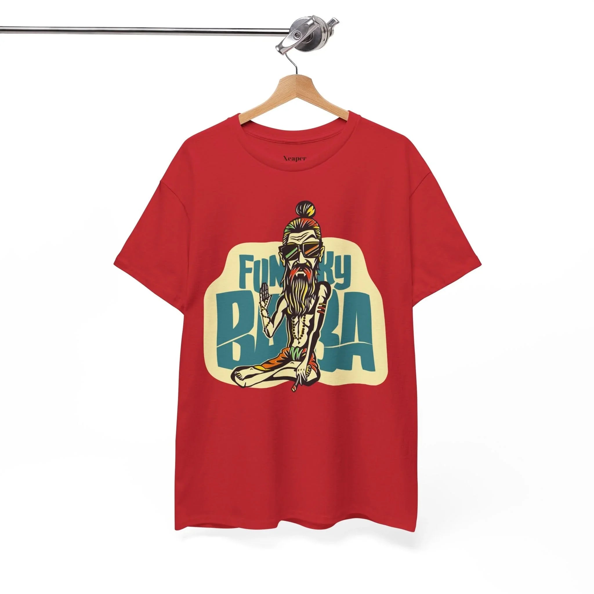 Funky Baba Unisex Heavy Cotton Tee, Retro T-Shirt, Casual Wear, Gift for Tea Lovers, Summer Outfit, Streetwear