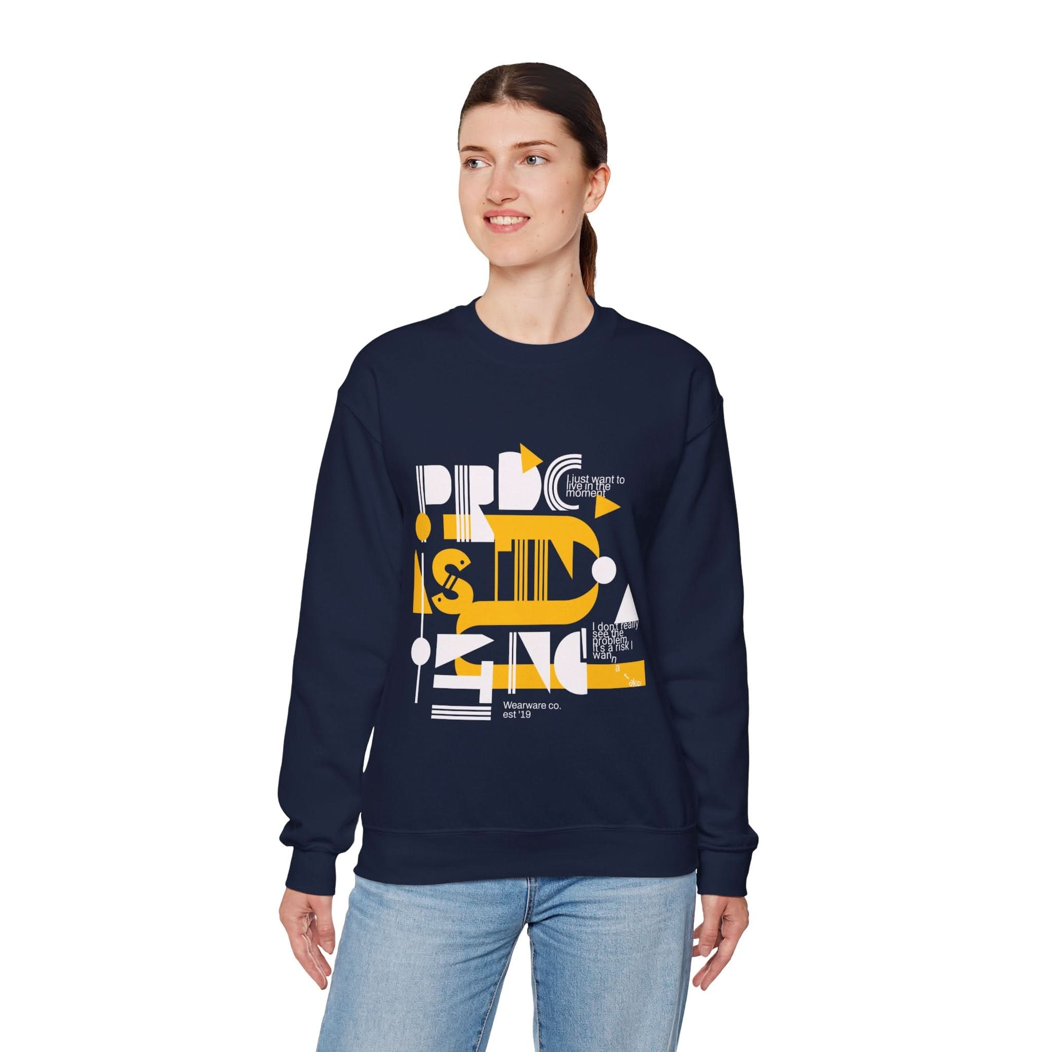 Playful Graphic Crewneck Sweatshirt – Cozy Casual Wear, Perfect for Lounging, Gifting, Birthdays, Everyday Comfort, Unique Designs