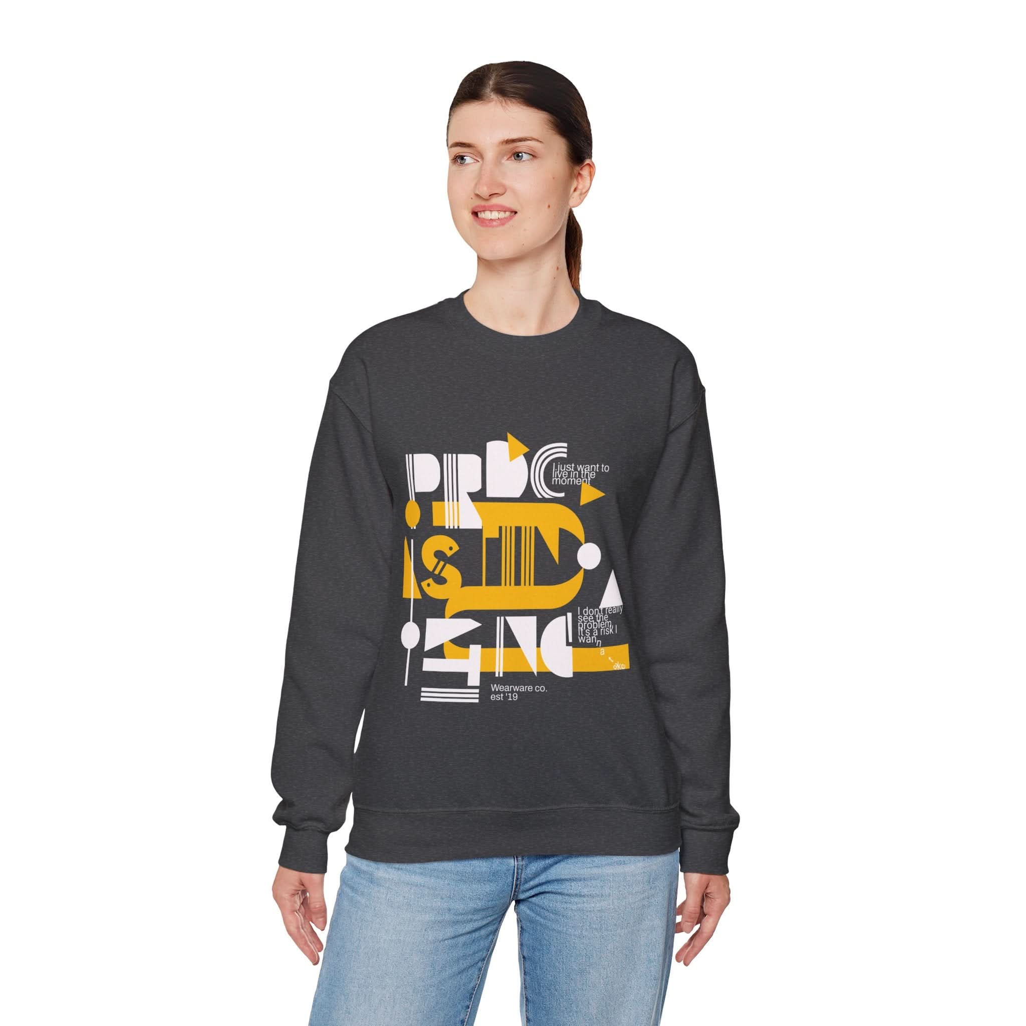 Playful Graphic Crewneck Sweatshirt – Cozy Casual Wear, Perfect for Lounging, Gifting, Birthdays, Everyday Comfort, Unique Designs