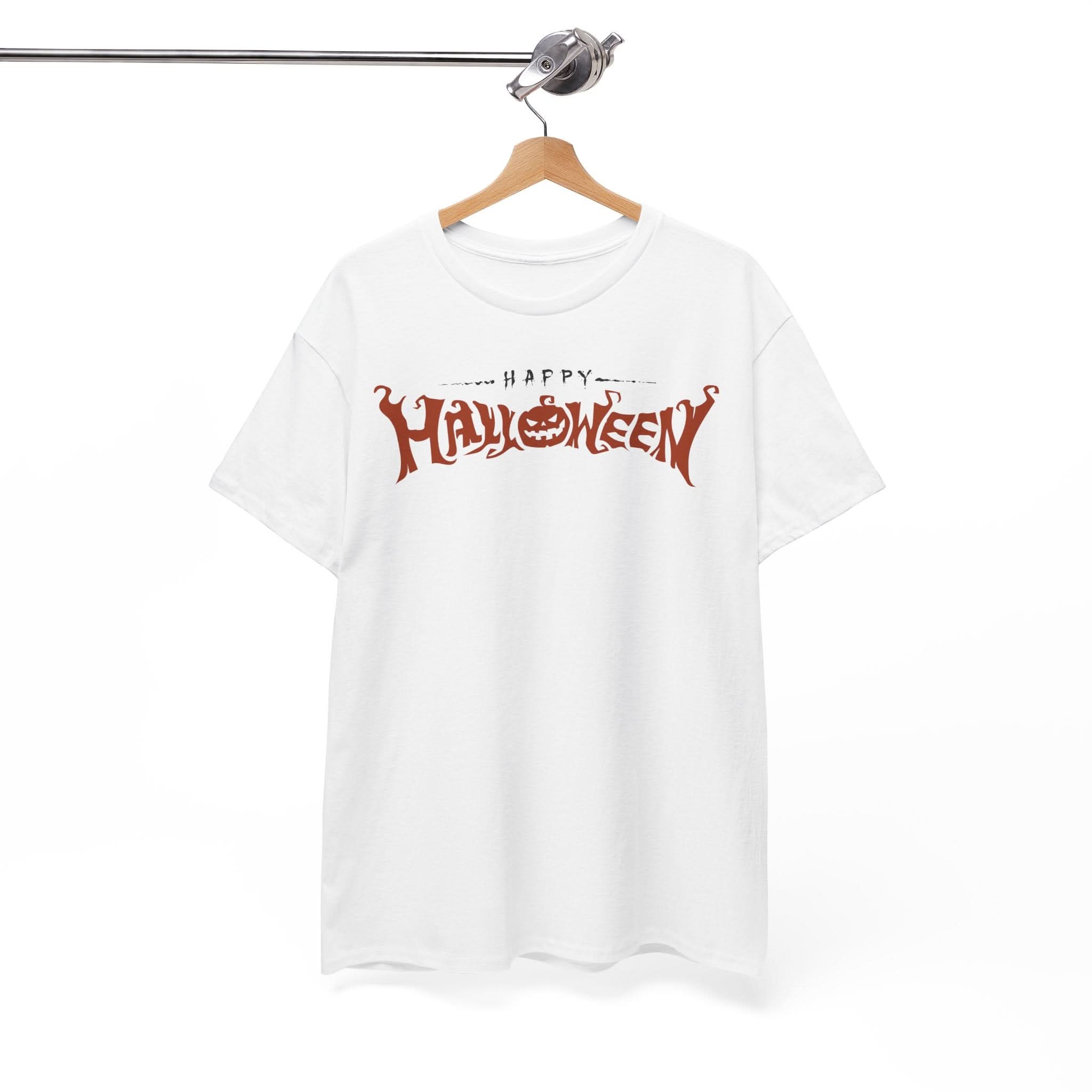 Happy Halloween Unisex Heavy Cotton Tee, Spooky Shirt, Fall Fashion, Pumpkin Tee, Halloween Costume, Gift for Halloween Lovers