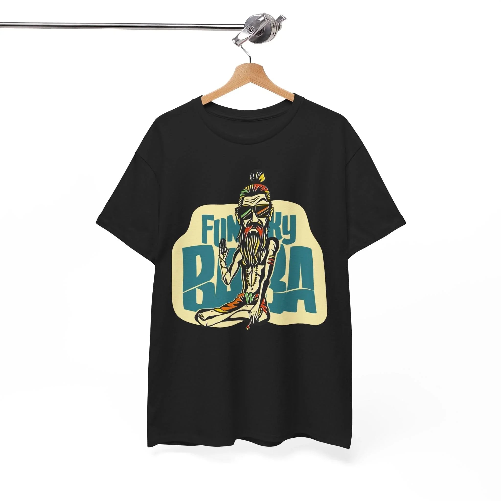 Funky Baba Unisex Heavy Cotton Tee, Retro T-Shirt, Casual Wear, Gift for Tea Lovers, Summer Outfit, Streetwear