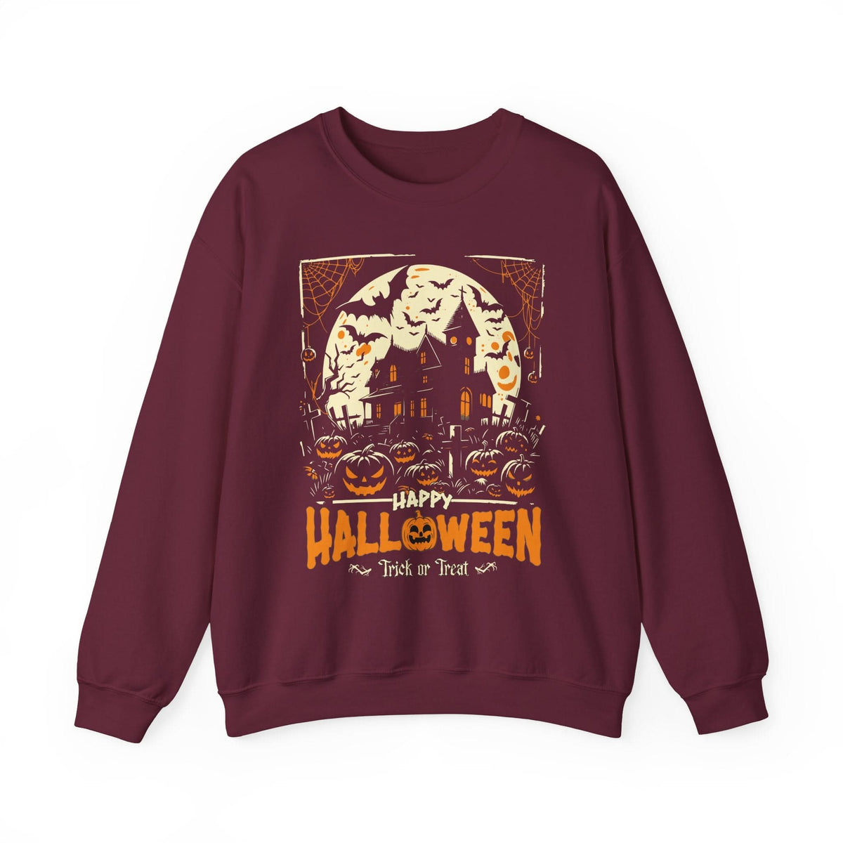Halloween Sweatshirt, Unisex Crewneck, Trick or Treat Apparel, Spooky Season Fashion, Fall Wardrobe Essential