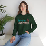 Crewneck Sweatshirt — "Stronger Than The Storm" Inspirational Heart Design