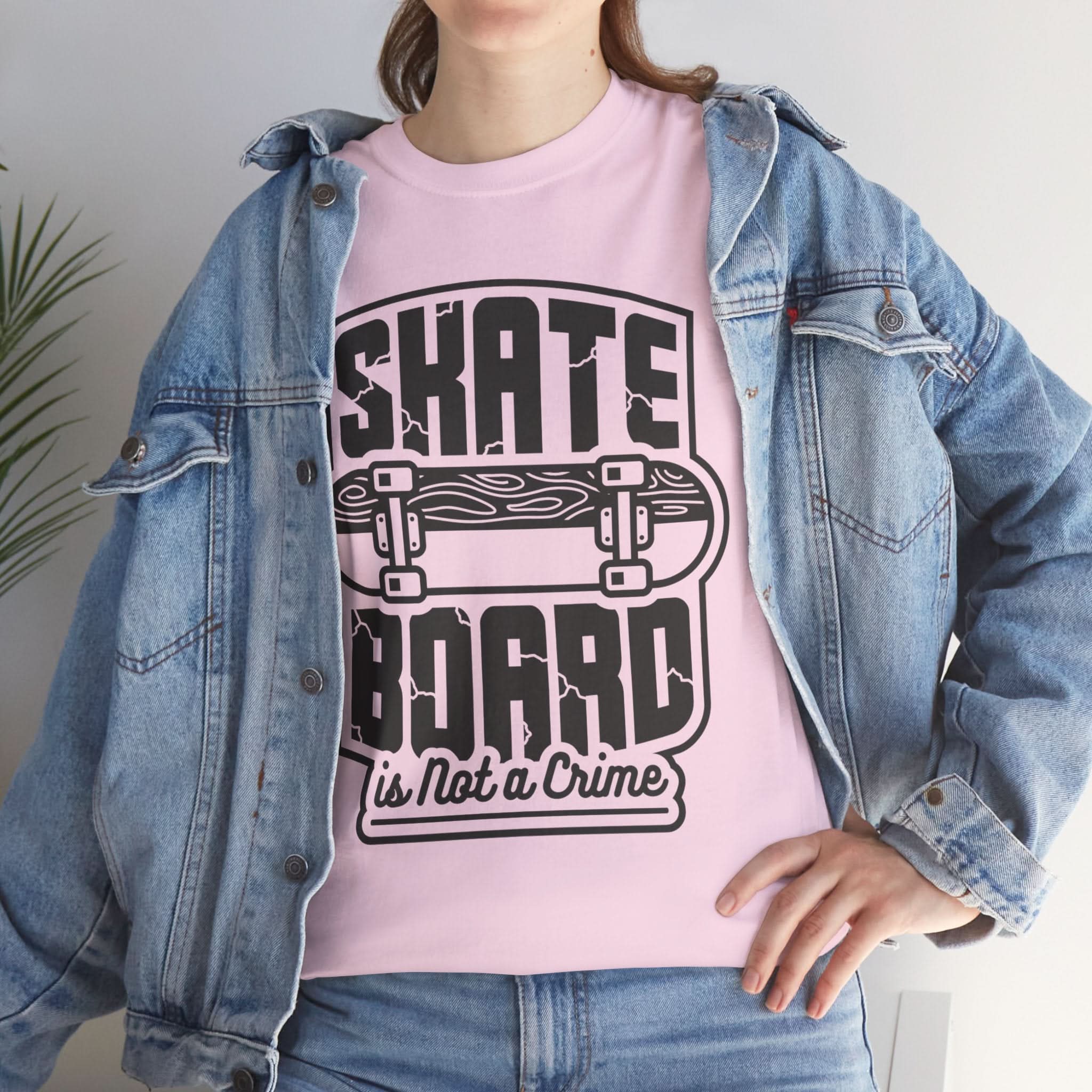 Skateboard Enthusiast Tee, Unisex Heavy Cotton Tee with Skateboard Design, Perfect for Skaters, Casual Wear, Gift for Skateboarding Lovers