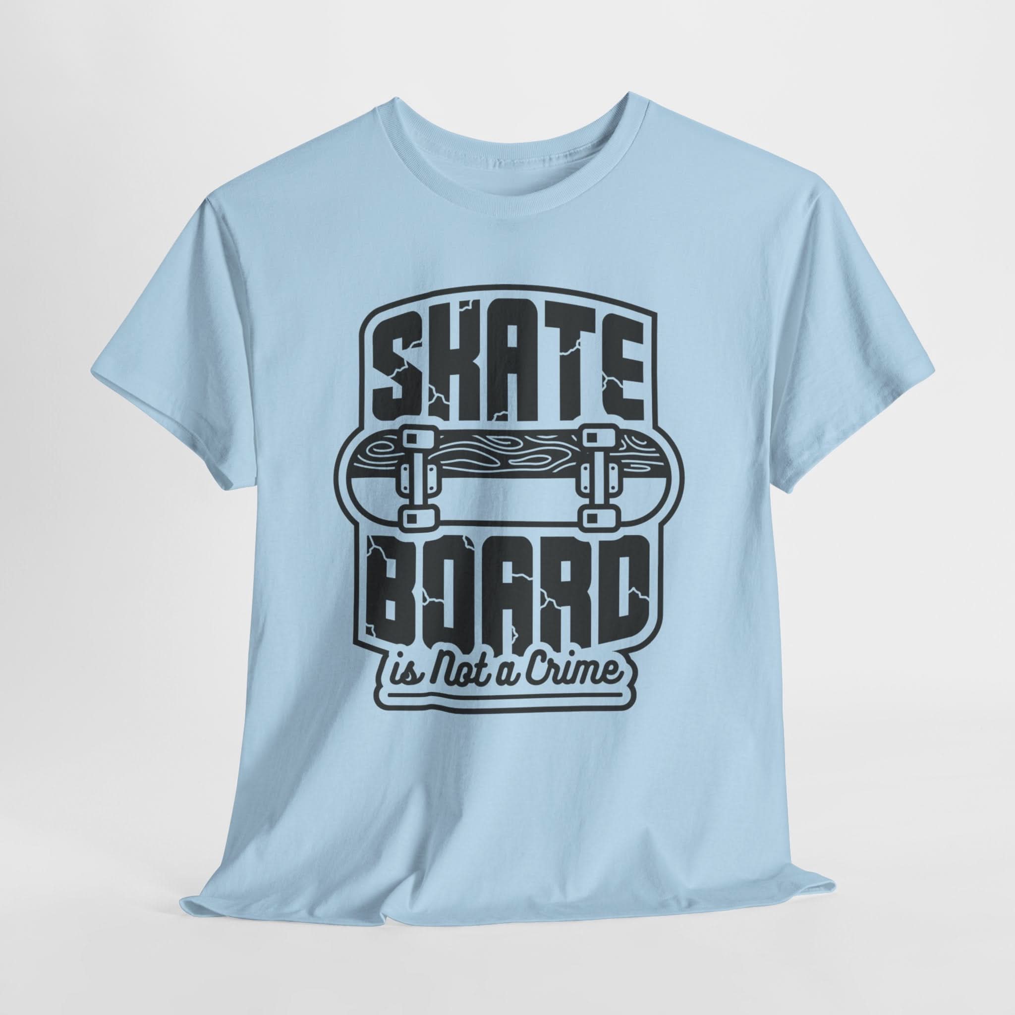 Skateboard Enthusiast Tee, Unisex Heavy Cotton Tee with Skateboard Design, Perfect for Skaters, Casual Wear, Gift for Skateboarding Lovers