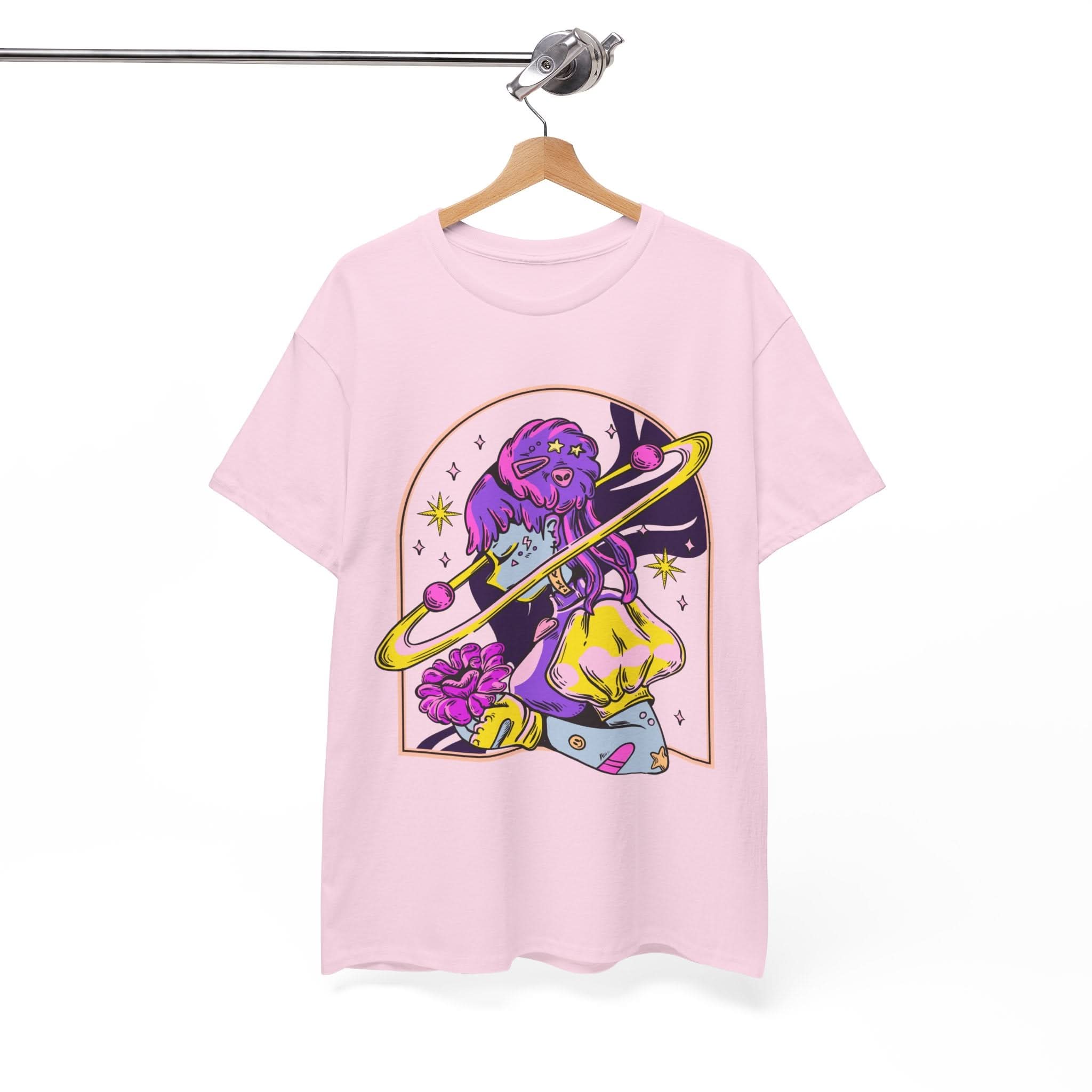 Cosmic Wizard Tee, Celestial Art Shirt, Unisex Heavy Cotton Tee, Astrology Gift, Space Design Apparel, Unique Graphic T-Shirt