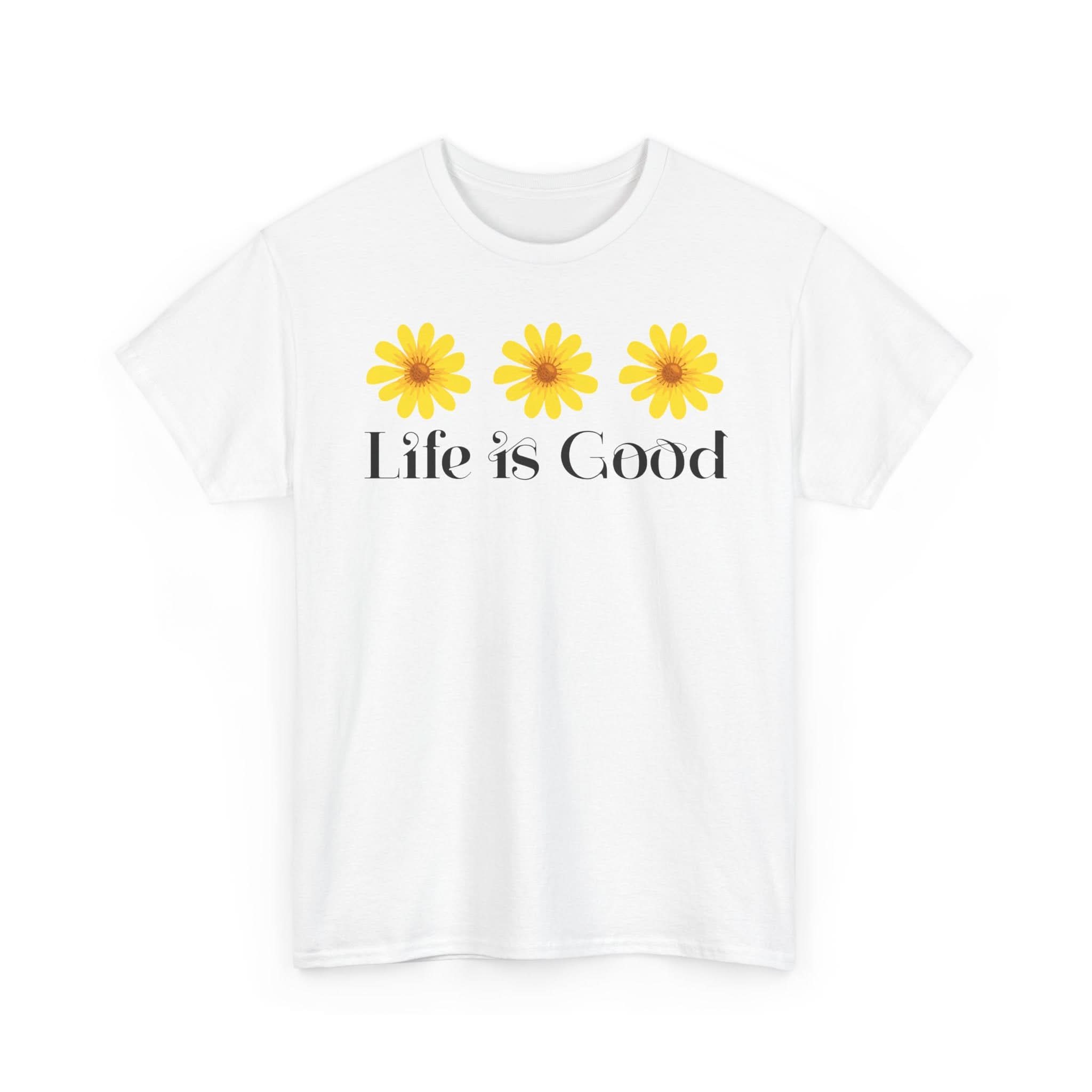 Life is Good Unisex Heavy Cotton Tee with Floral Design | Cute Graphic Tee for Summer, Gift for Friends, Casual Wear, Positive Vibes, [...]