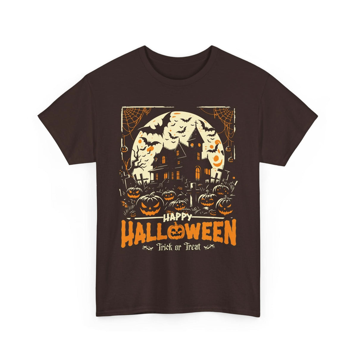 Halloween Unisex Heavy Cotton Tee, Spooky T-Shirt, Trick or Treat Shirt, Fall Fashion, Halloween Costume Top