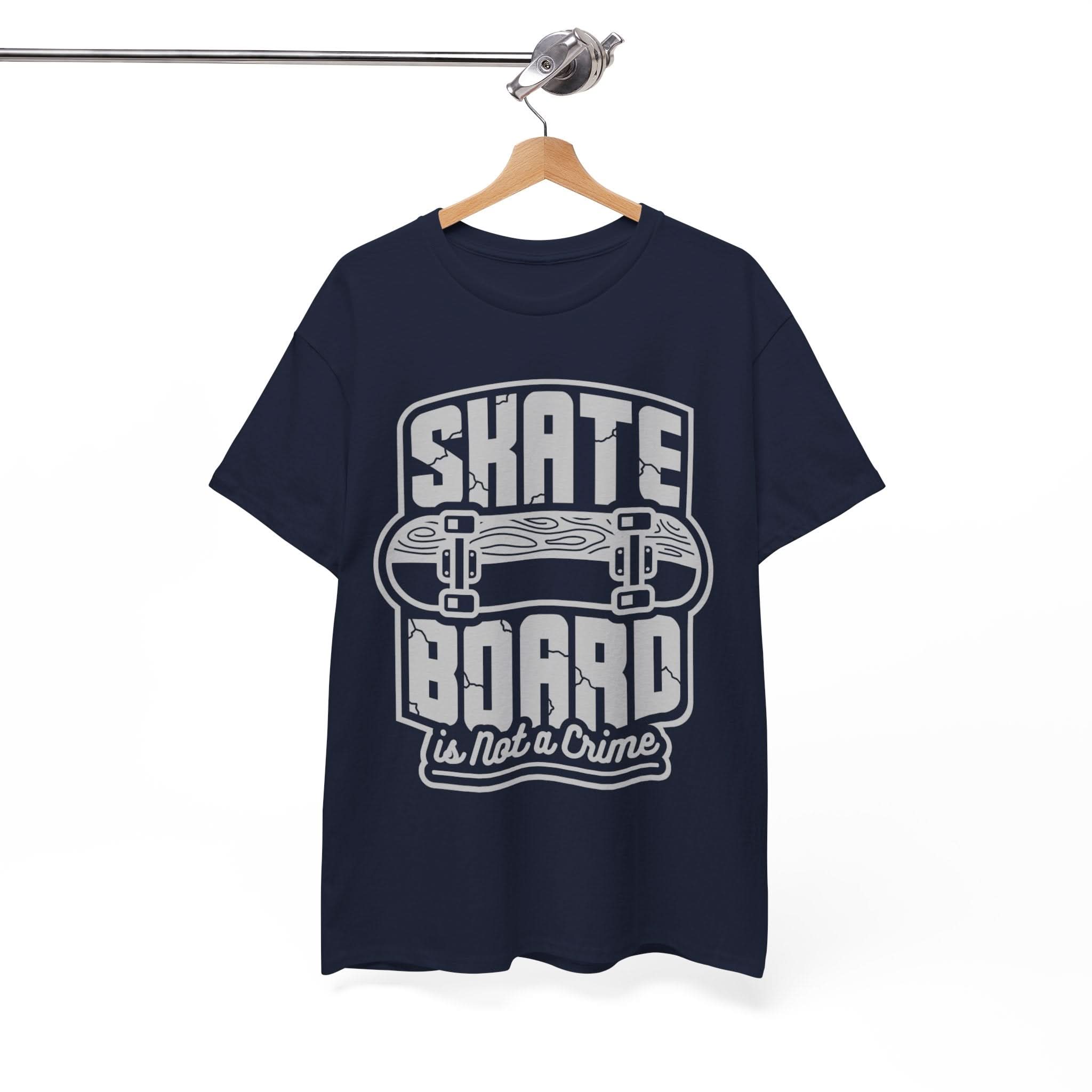 Skateboard Enthusiast Tee, Unisex Heavy Cotton Tee with Skateboard Design, Perfect for Skaters, Casual Wear, Gift for Skateboarding Lovers