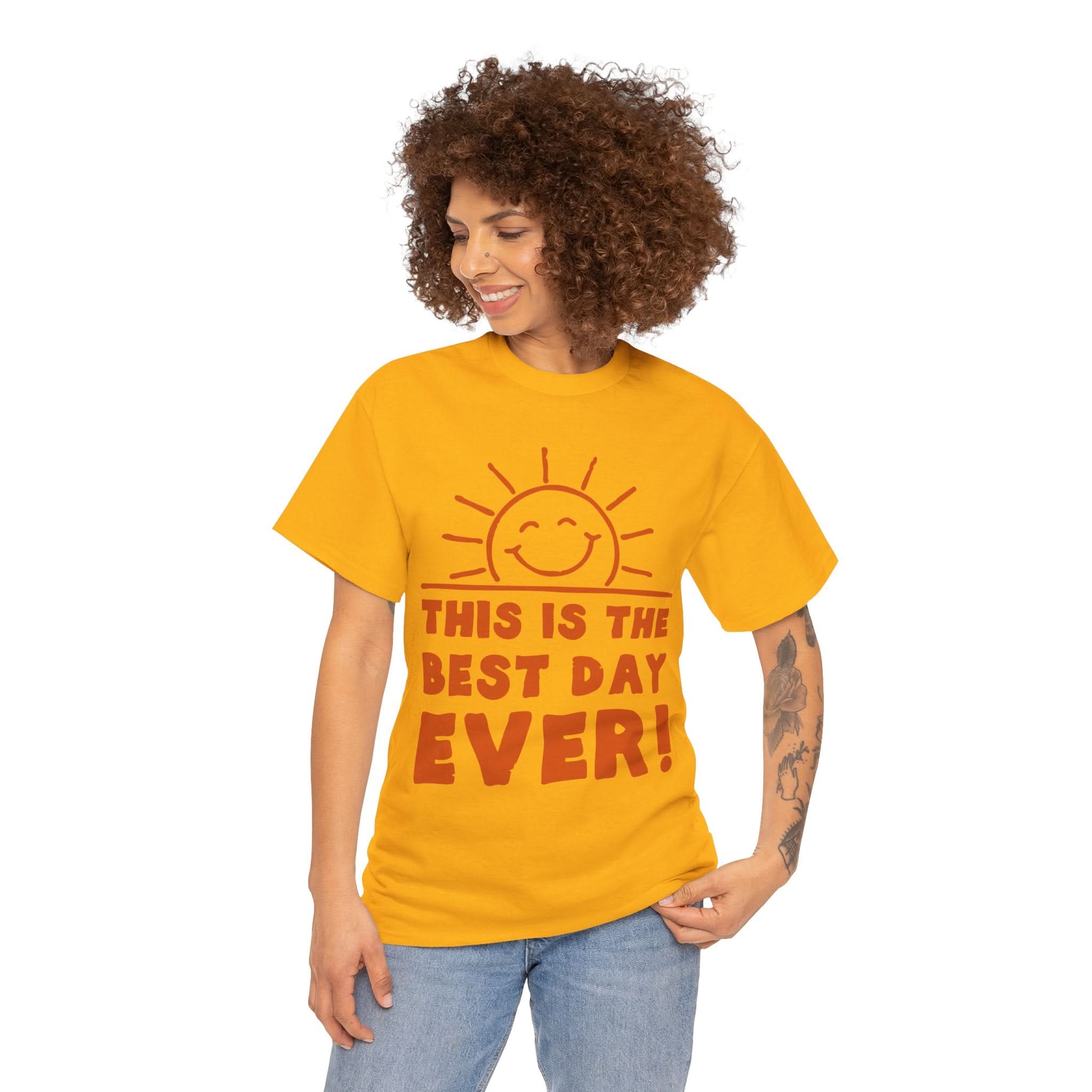 Cheerful Motivational Tee for Every Occasion, Unisex Cotton Shirt, Positive Vibe T-Shirt, Gift for Friends, Fun Day Wear