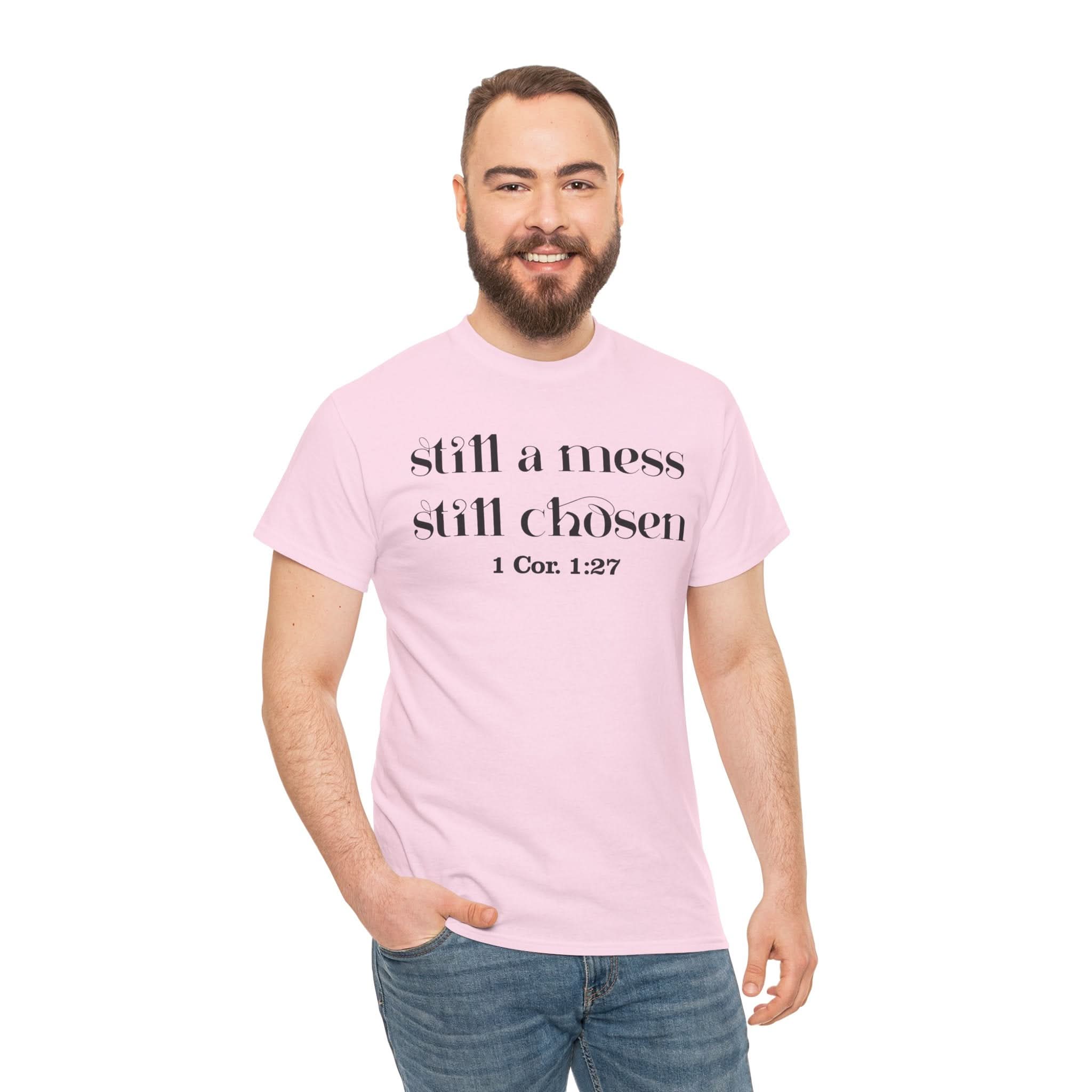 Faith-Inspired Unisex Heavy Cotton Tee, Inspirational Quote Shirt, Christian Apparel, Gift for Believers, Everyday Wear, Bible Verse Tee