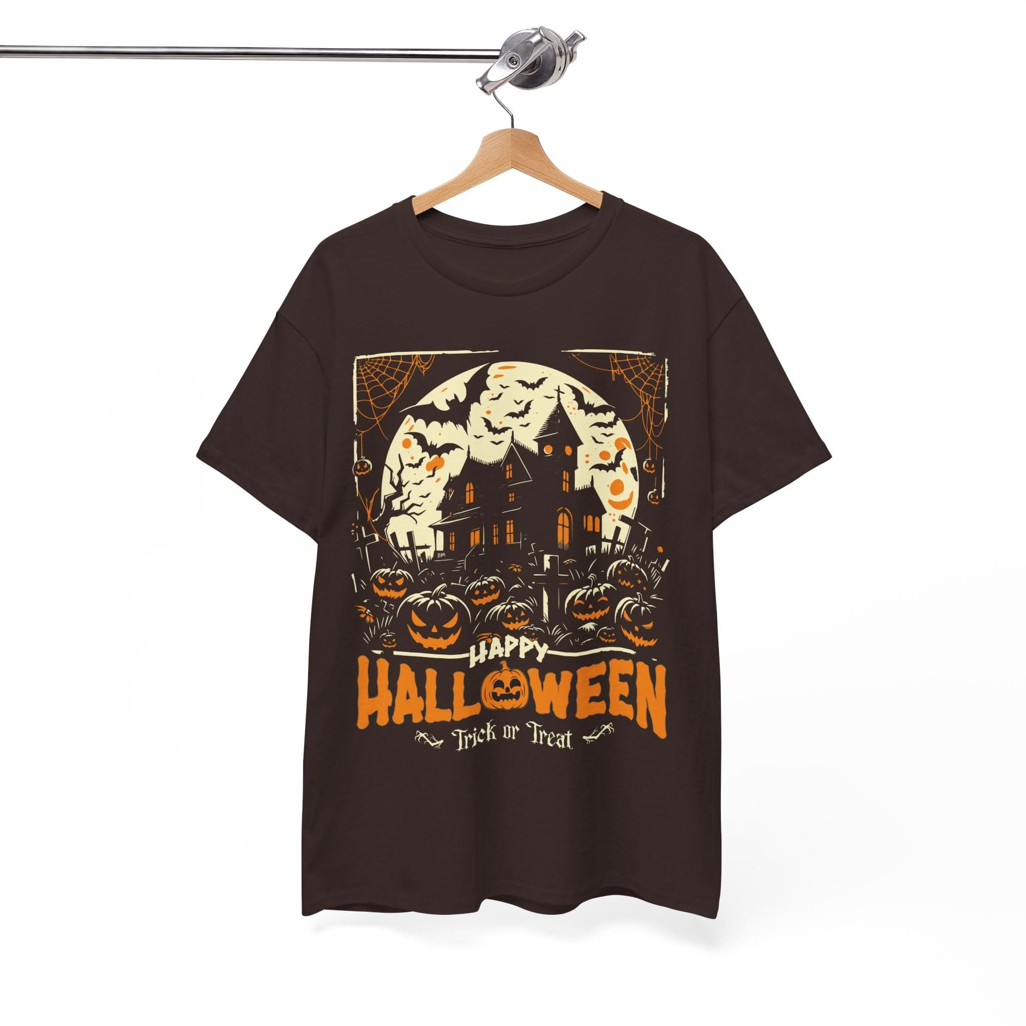 Halloween Unisex Heavy Cotton Tee, Spooky T-Shirt, Trick or Treat Shirt, Fall Fashion, Halloween Costume Top