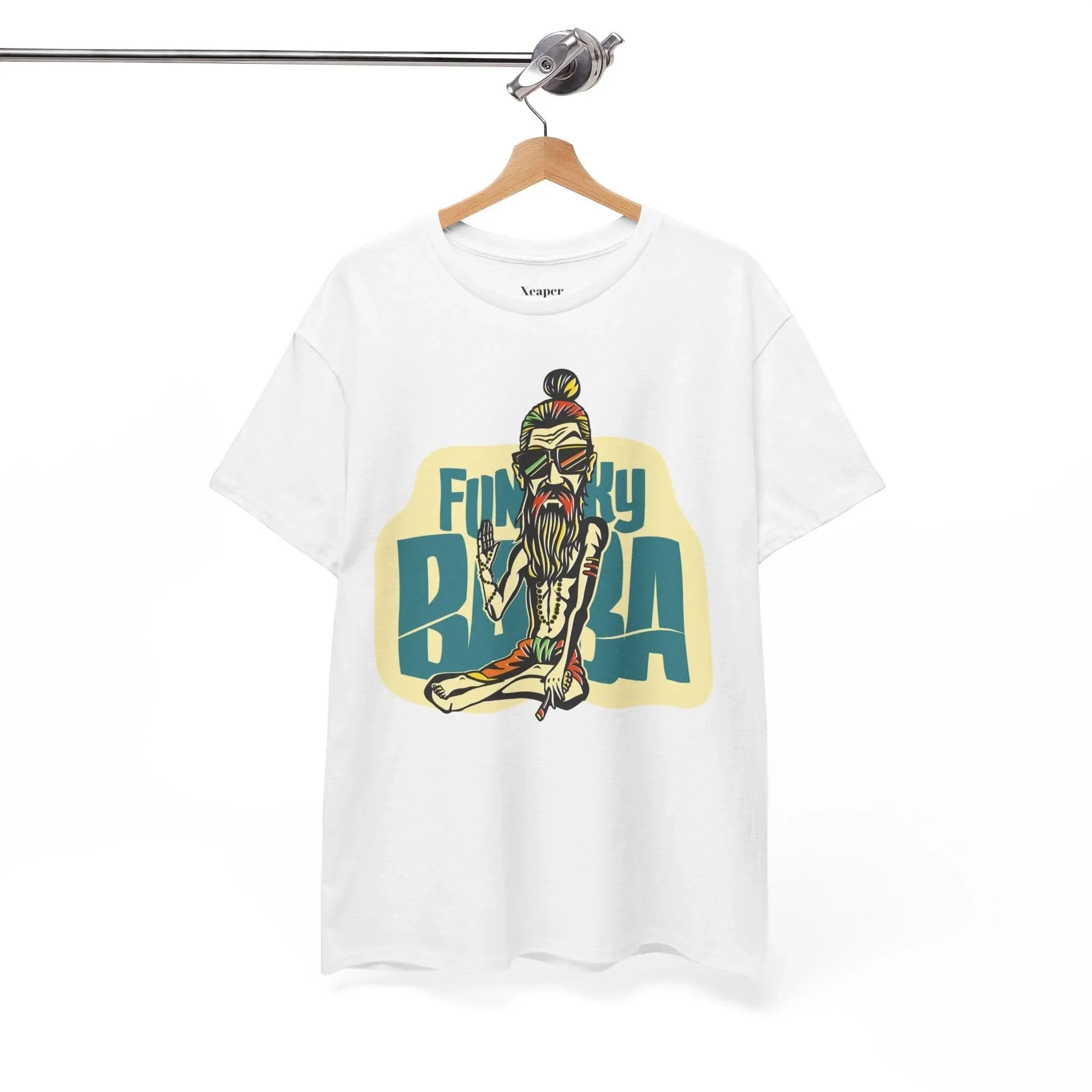 Funky Baba Unisex Heavy Cotton Tee, Retro T-Shirt, Casual Wear, Gift for Tea Lovers, Summer Outfit, Streetwear