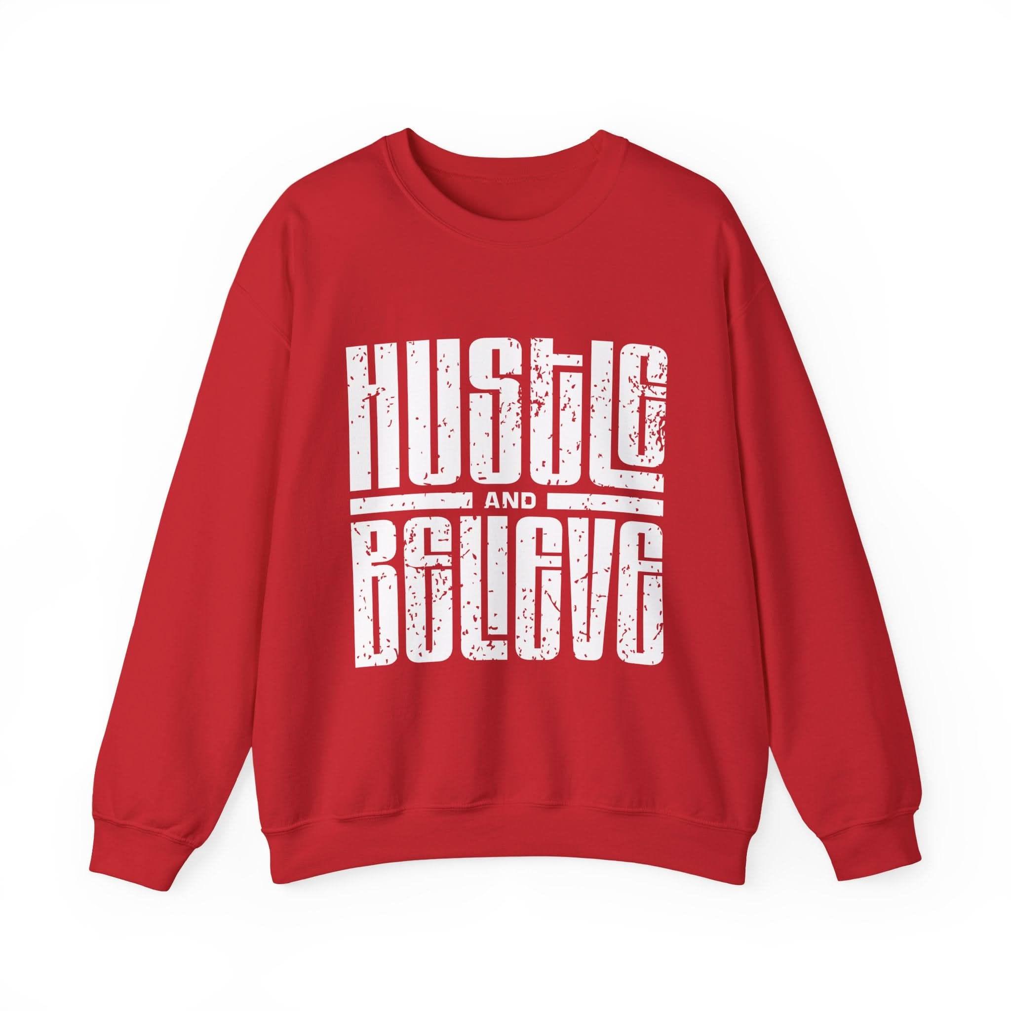 Hustle and Believe Sweatshirt for Dreamers, Cozy Crewneck, Motivational Apparel, Unisex Gift for Entrepreneurs, Trending Fashion