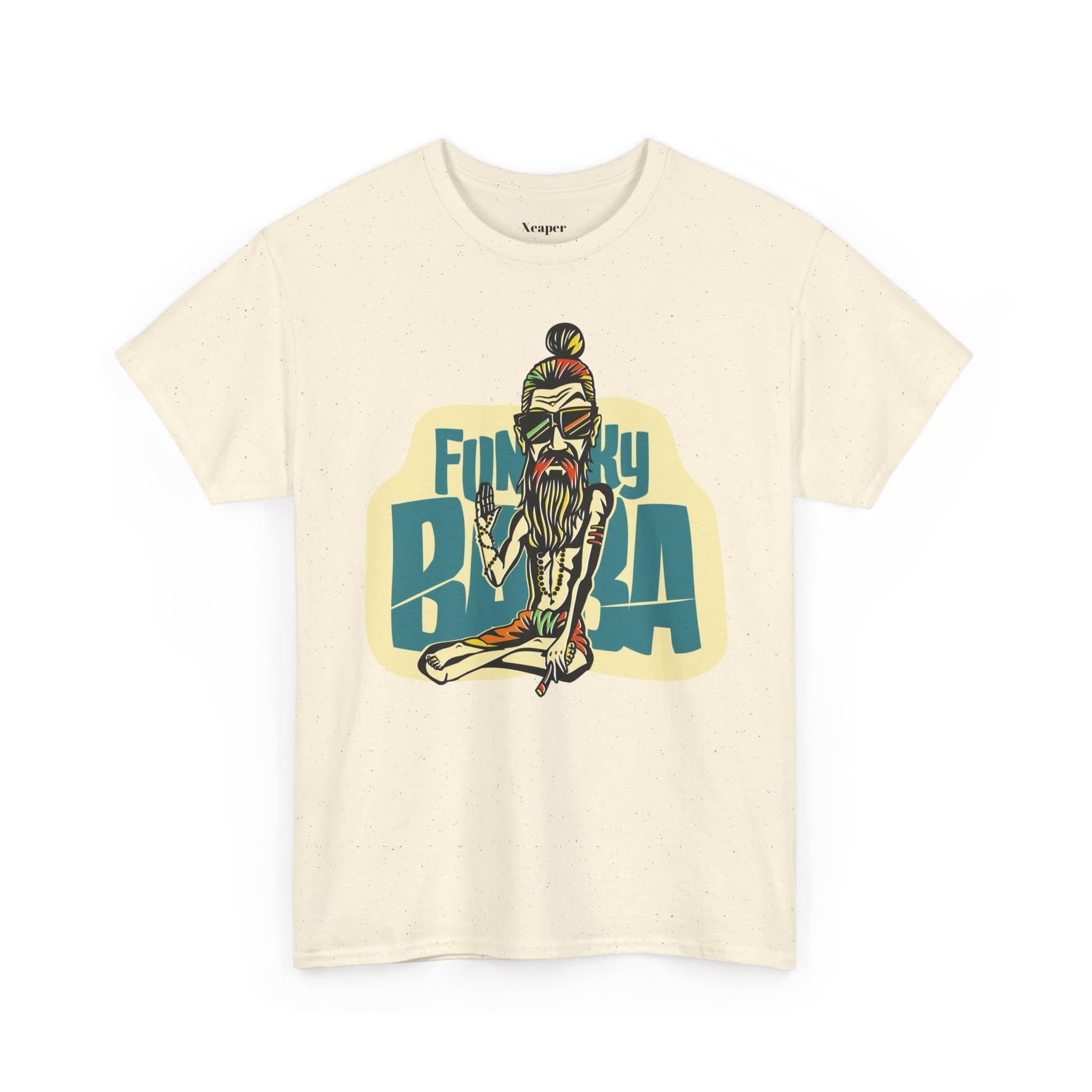 Funky Baba Unisex Heavy Cotton Tee, Retro T-Shirt, Casual Wear, Gift for Tea Lovers, Summer Outfit, Streetwear