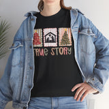 True Story Christmas Tee - Nativity & Festive Trees Holiday T-Shirt