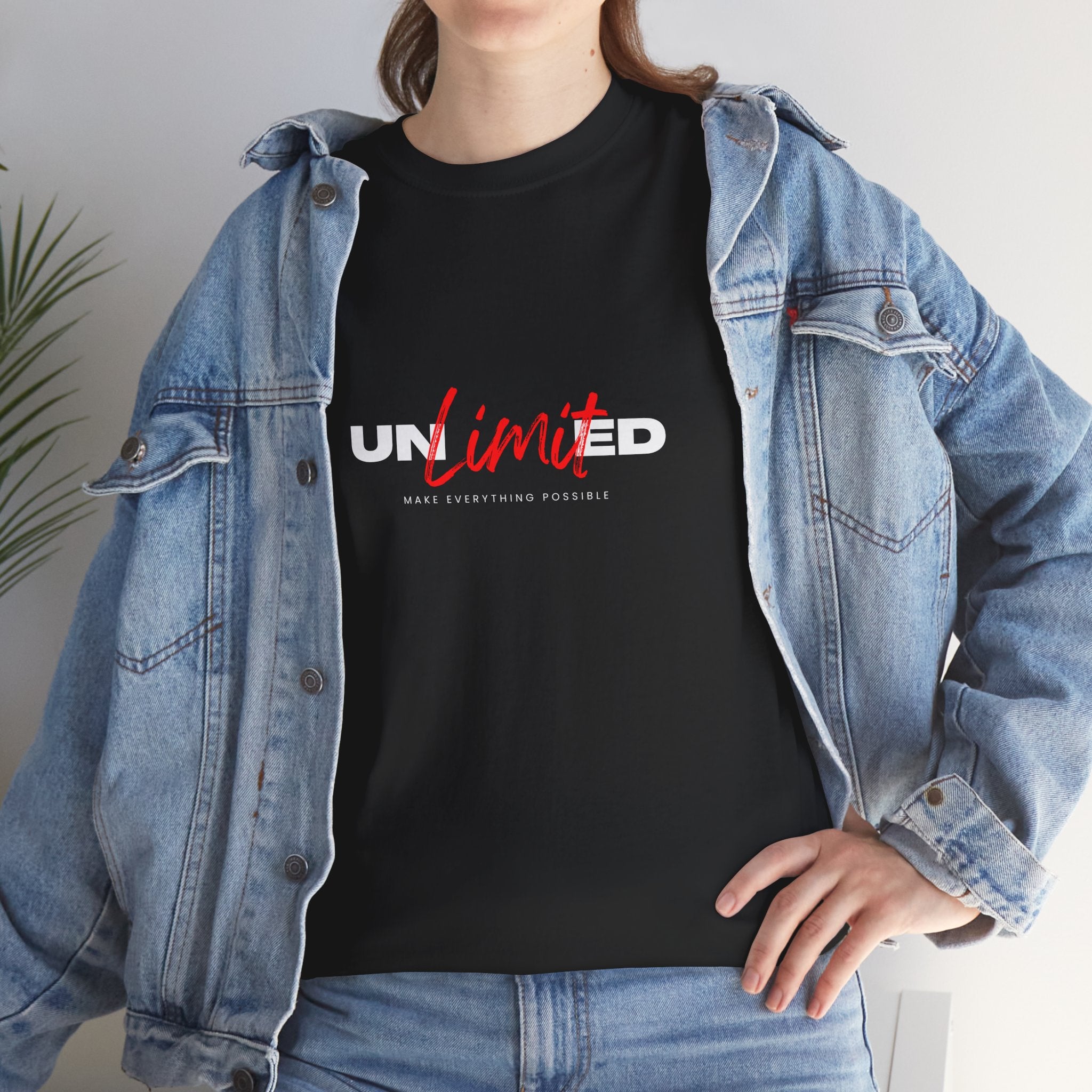 UnLimited Unisex Heavy Cotton Tee - Casual Wear, Motivational Message Tee, Gift for Friends, Everyday Essentials, Inspirational Shirt