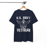 U.S. Navy Veteran T-Shirt – Distressed Eagle Anchor Military Tee