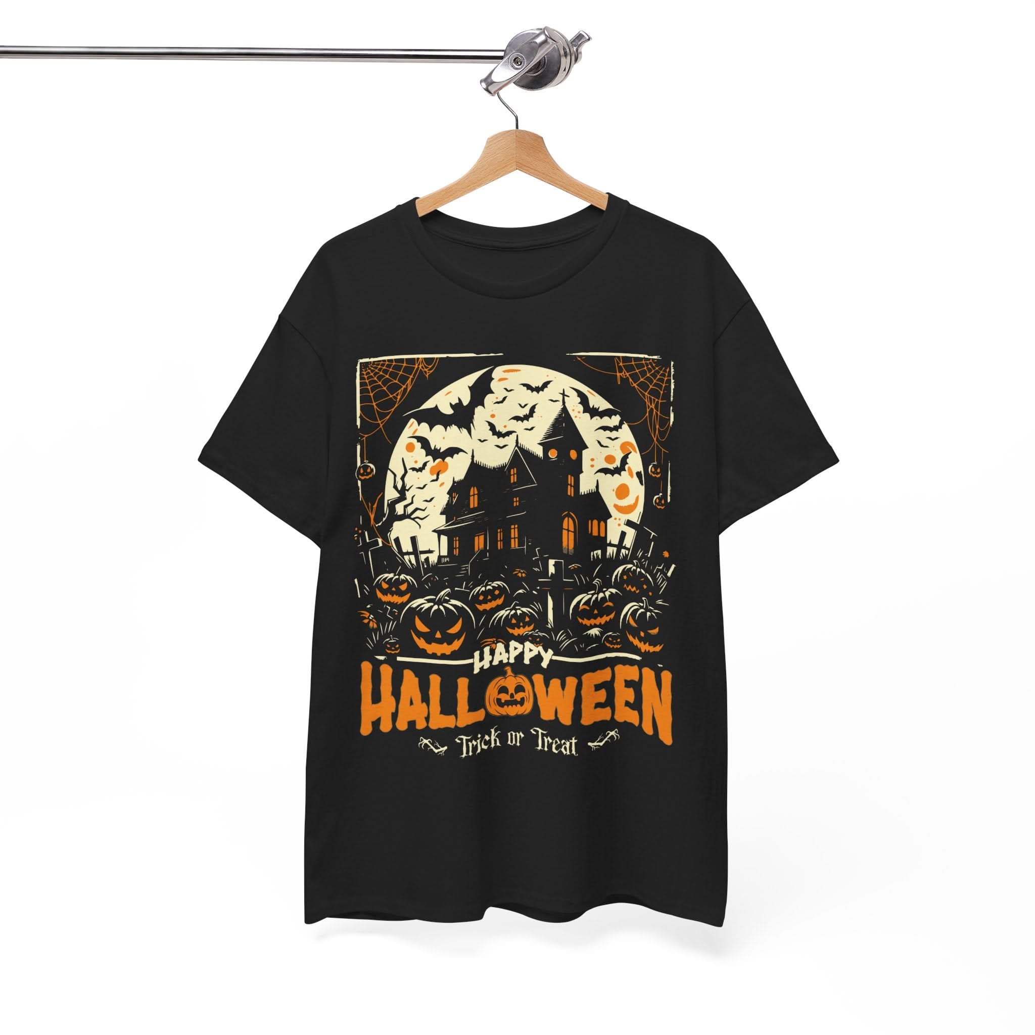 Halloween Unisex Heavy Cotton Tee, Spooky T-Shirt, Trick or Treat Shirt, Fall Fashion, Halloween Costume Top