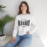 Blessed Crewneck Sweatshirt – Minimal Halo Graphic, Casual Faith Apparel
