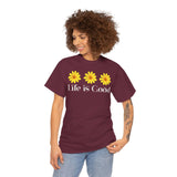 Life is Good Unisex Heavy Cotton Tee with Floral Design | Cute Graphic Tee for Summer, Gift for Friends, Casual Wear, Positive Vibes, [...]