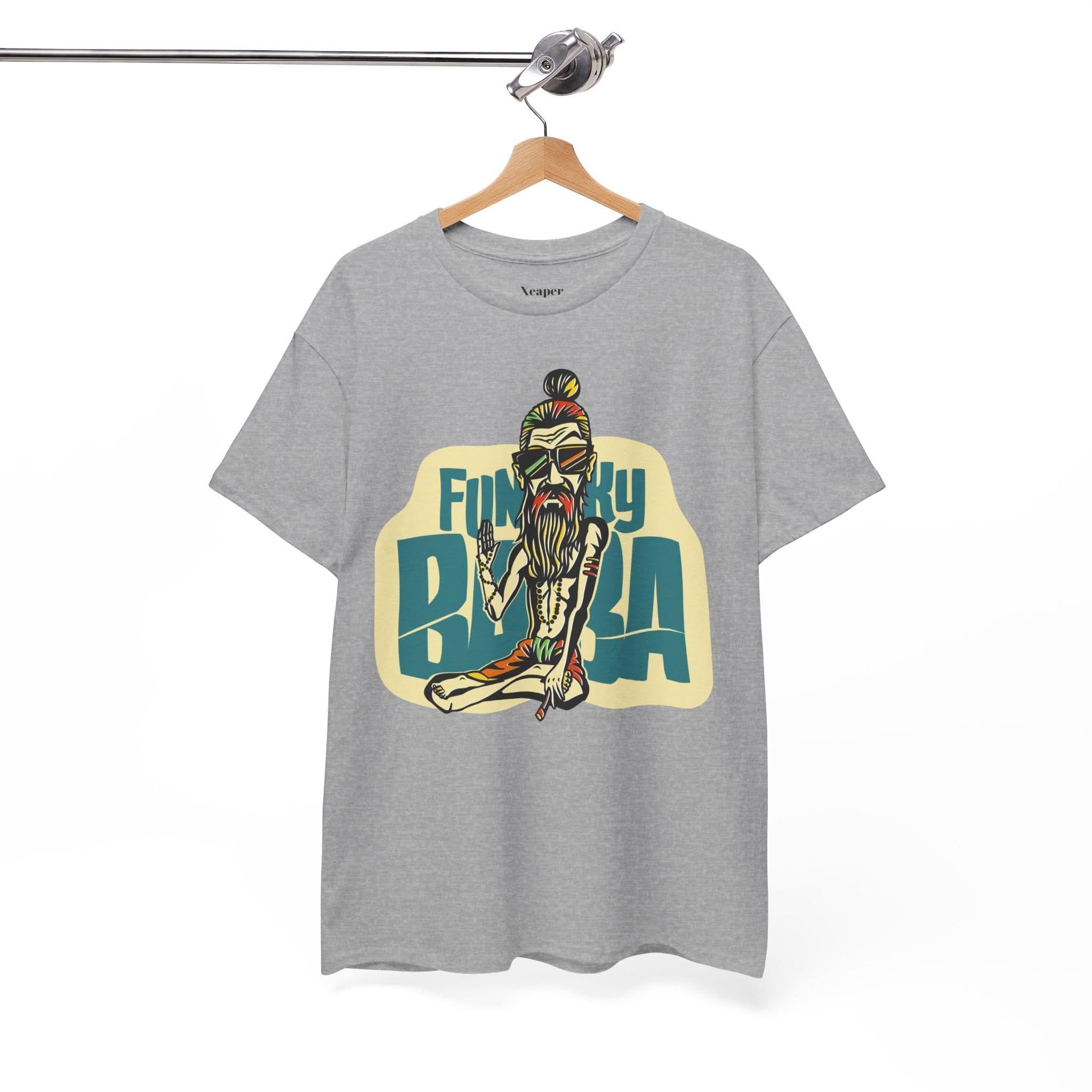 Funky Baba Unisex Heavy Cotton Tee, Retro T-Shirt, Casual Wear, Gift for Tea Lovers, Summer Outfit, Streetwear