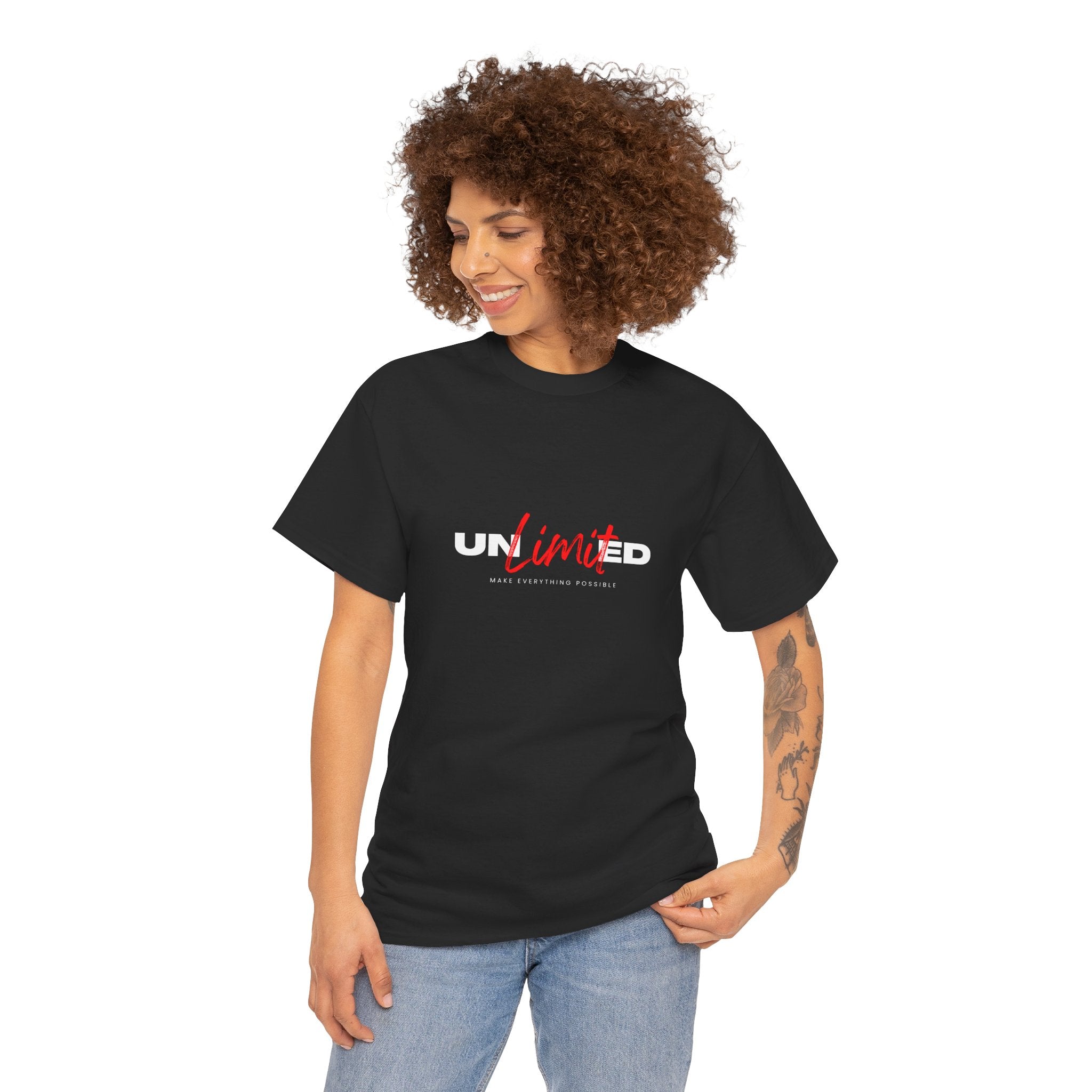 UnLimited Unisex Heavy Cotton Tee - Casual Wear, Motivational Message Tee, Gift for Friends, Everyday Essentials, Inspirational Shirt