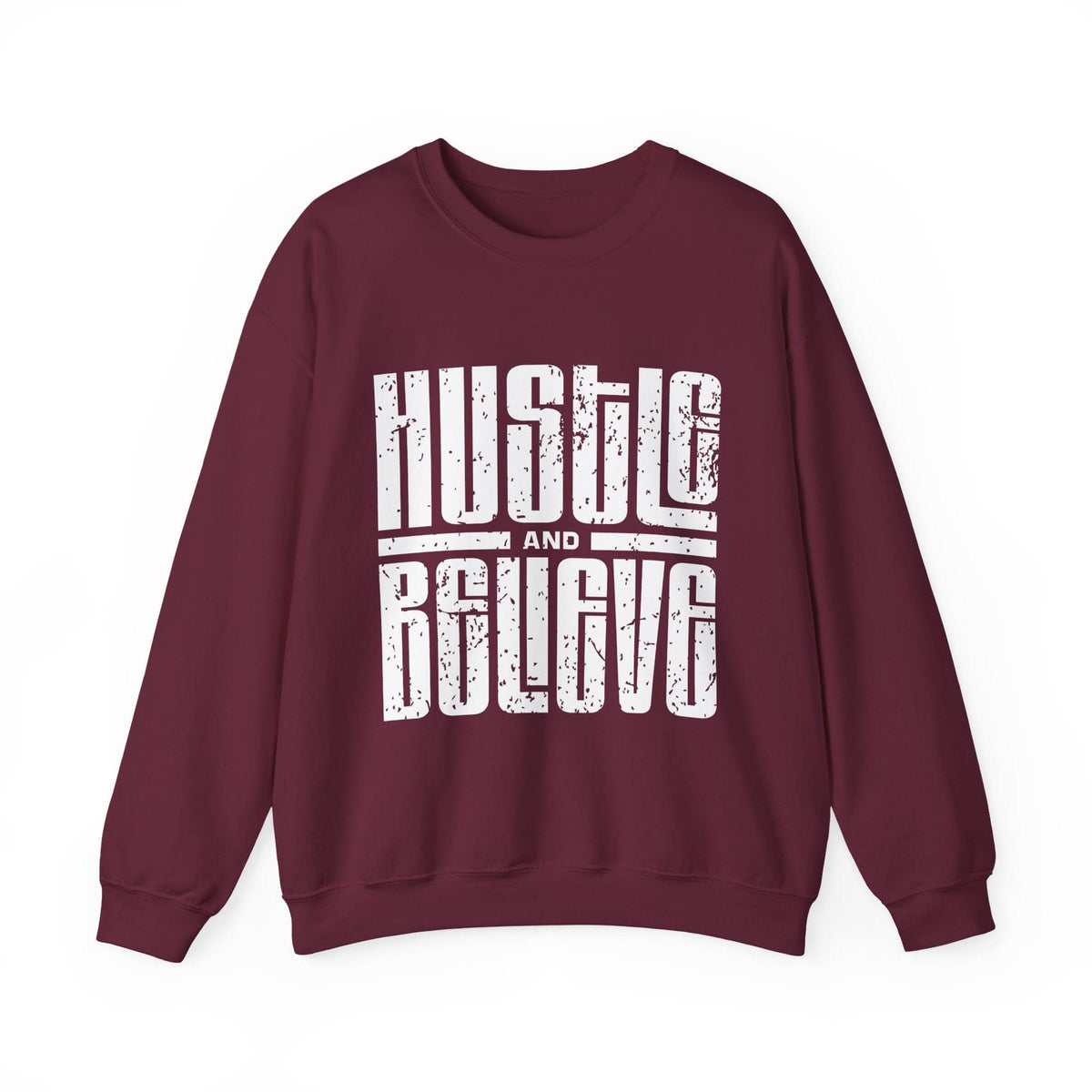 Hustle and Believe Sweatshirt for Dreamers, Cozy Crewneck, Motivational Apparel, Unisex Gift for Entrepreneurs, Trending Fashion