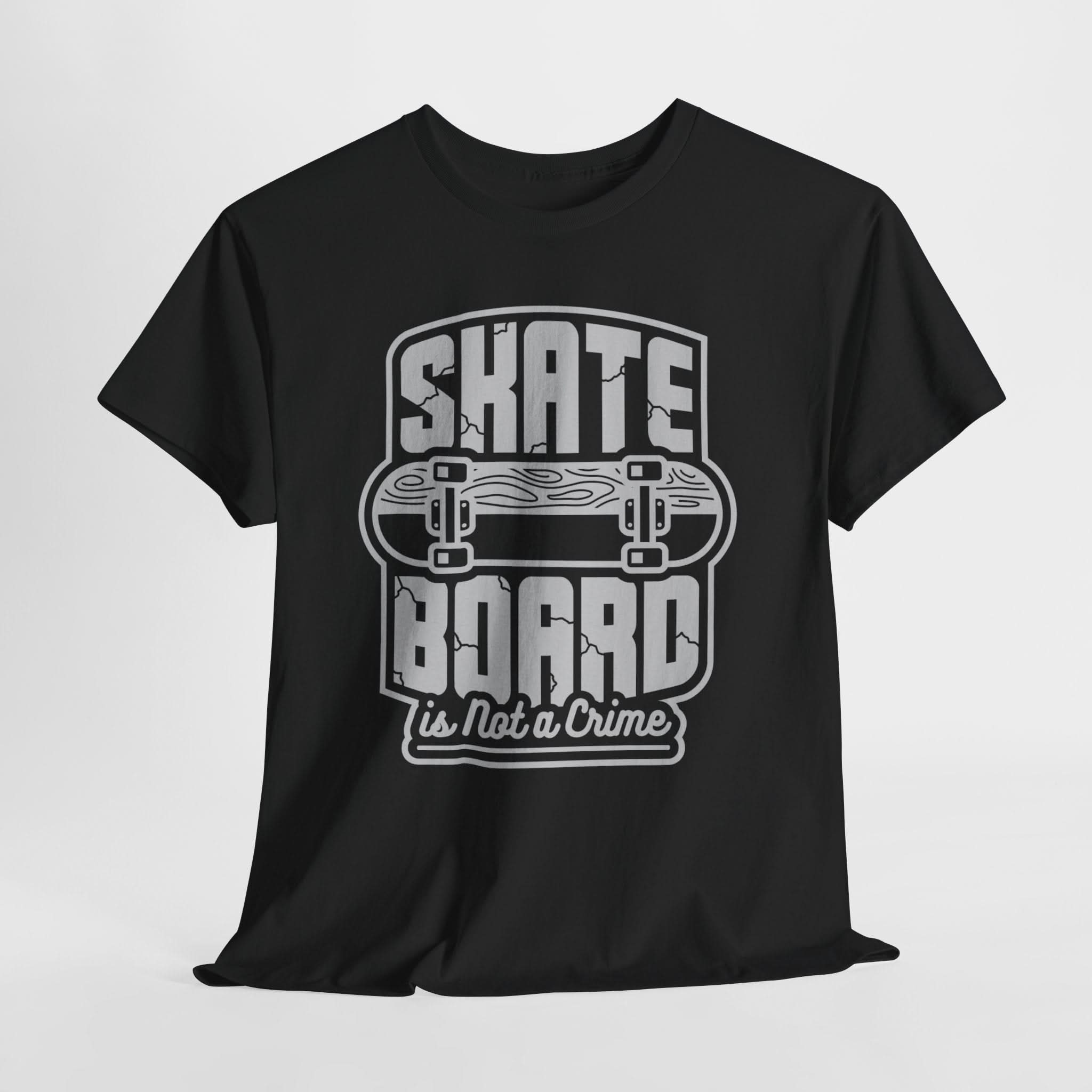 Skateboard Enthusiast Tee, Unisex Heavy Cotton Tee with Skateboard Design, Perfect for Skaters, Casual Wear, Gift for Skateboarding Lovers