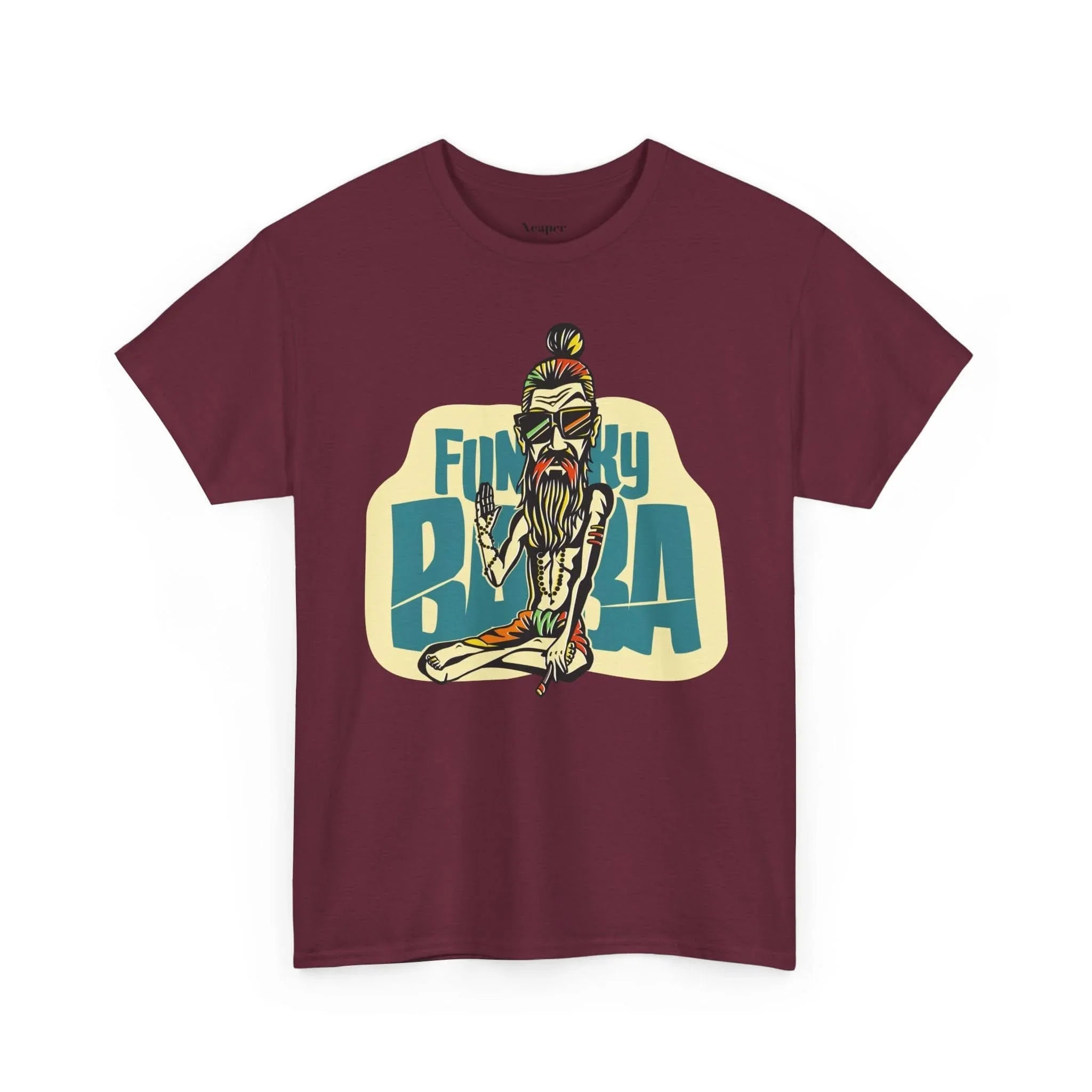 Funky Baba Unisex Heavy Cotton Tee, Retro T-Shirt, Casual Wear, Gift for Tea Lovers, Summer Outfit, Streetwear