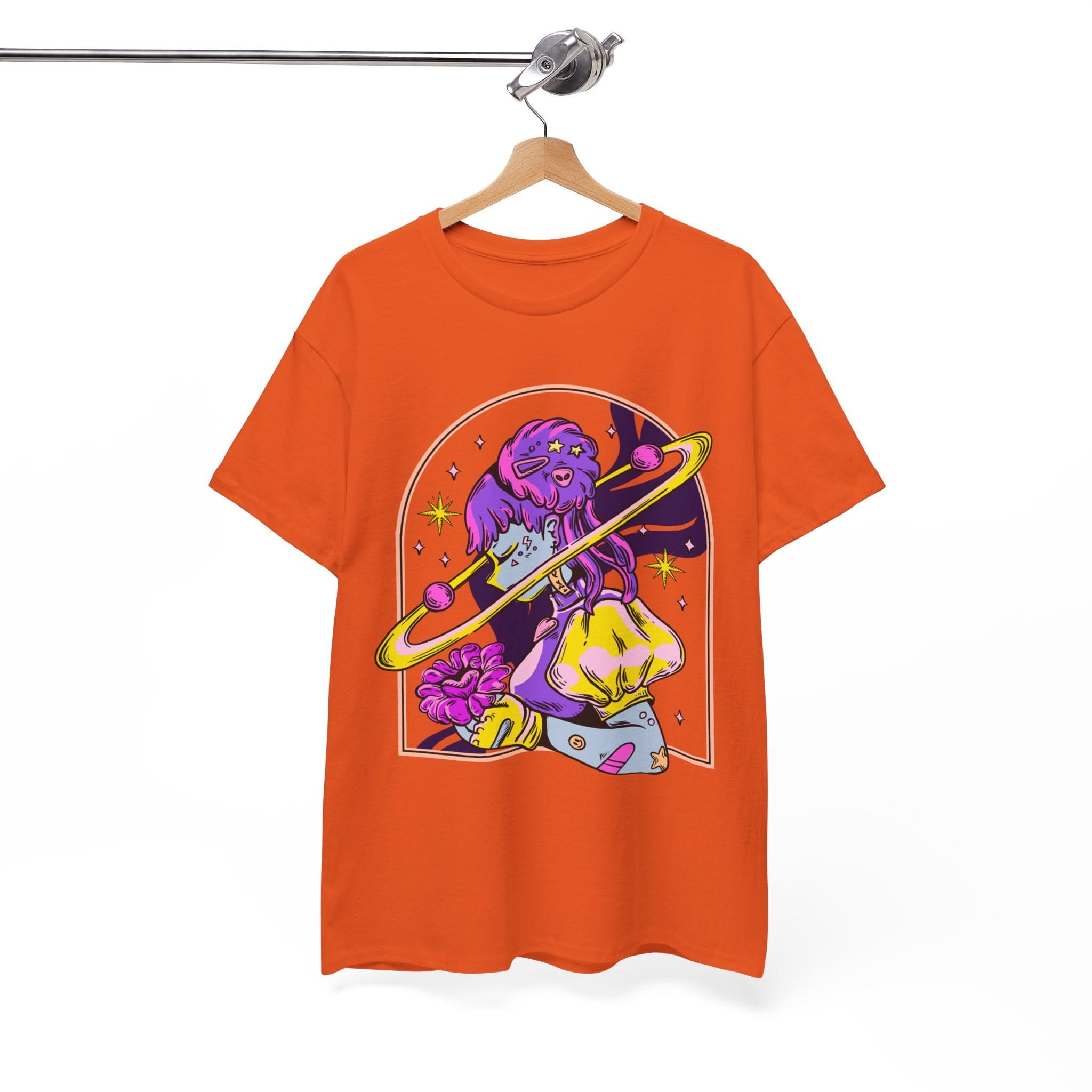 Cosmic Wizard Tee, Celestial Art Shirt, Unisex Heavy Cotton Tee, Astrology Gift, Space Design Apparel, Unique Graphic T-Shirt