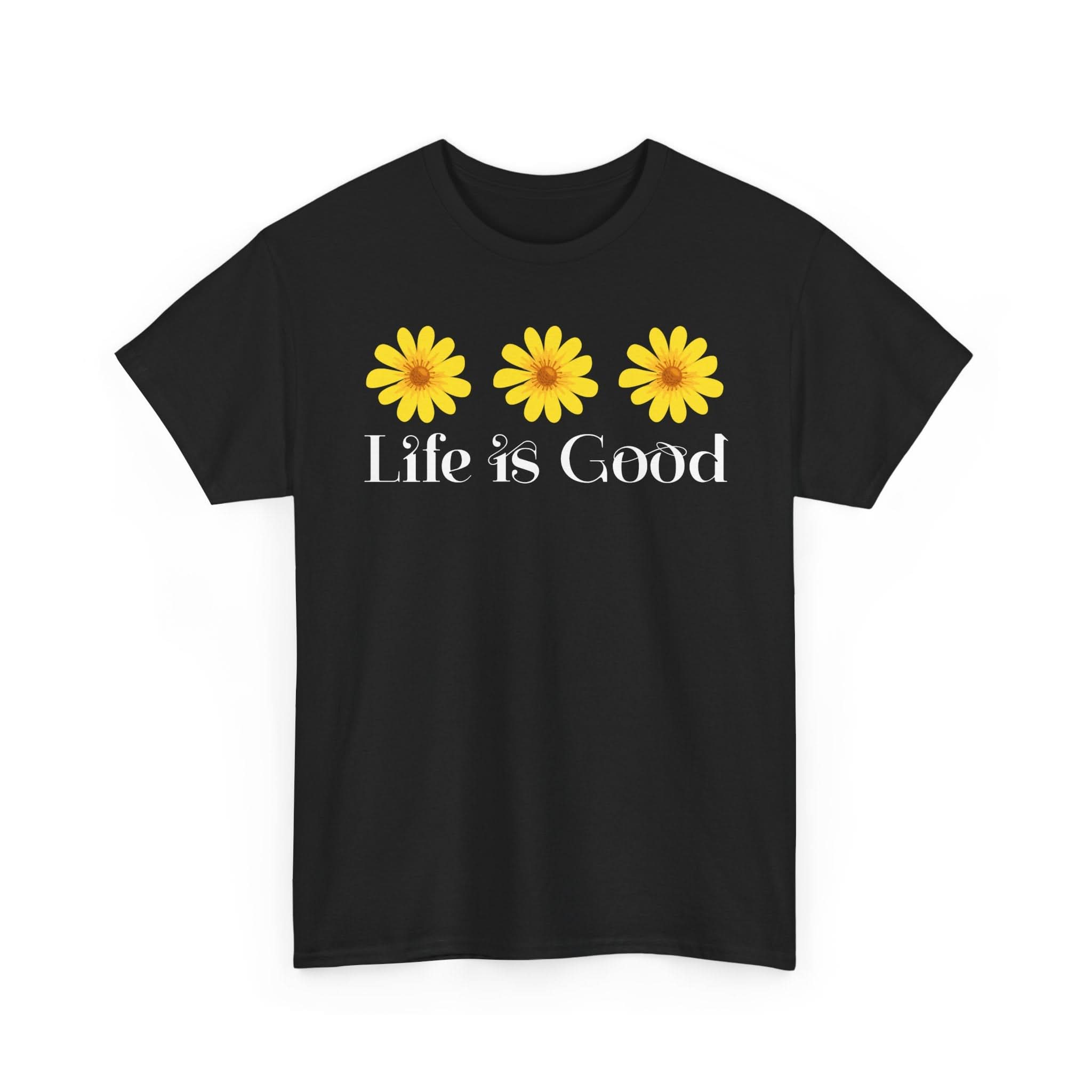 Life is Good Unisex Heavy Cotton Tee with Floral Design | Cute Graphic Tee for Summer, Gift for Friends, Casual Wear, Positive Vibes, [...]