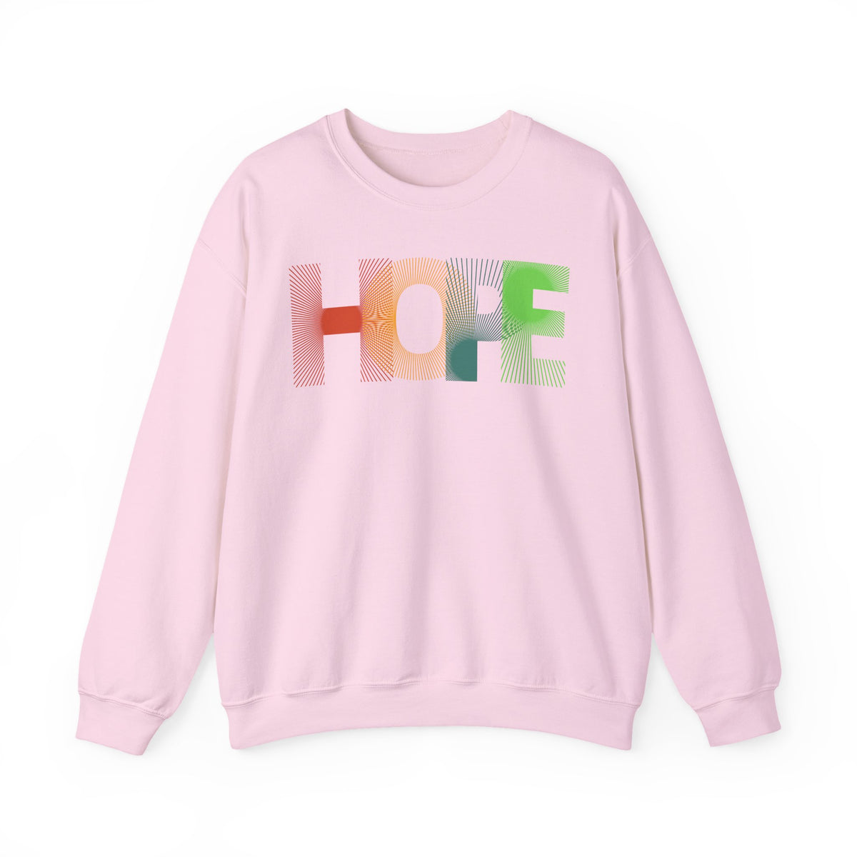 Colorful 'HOPE' Unisex Sweatshirt | Cozy Crewneck for Daily Comfort, Perfect Gift for Friends, Birthdays, Hopeful Spirit