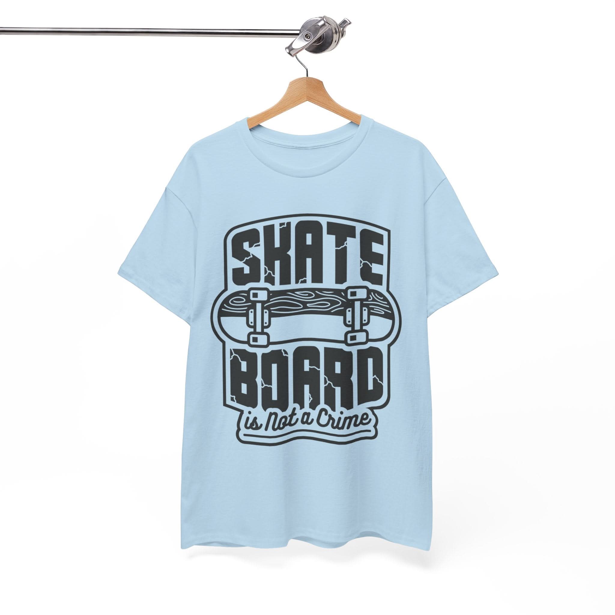 Skateboard Enthusiast Tee, Unisex Heavy Cotton Tee with Skateboard Design, Perfect for Skaters, Casual Wear, Gift for Skateboarding Lovers